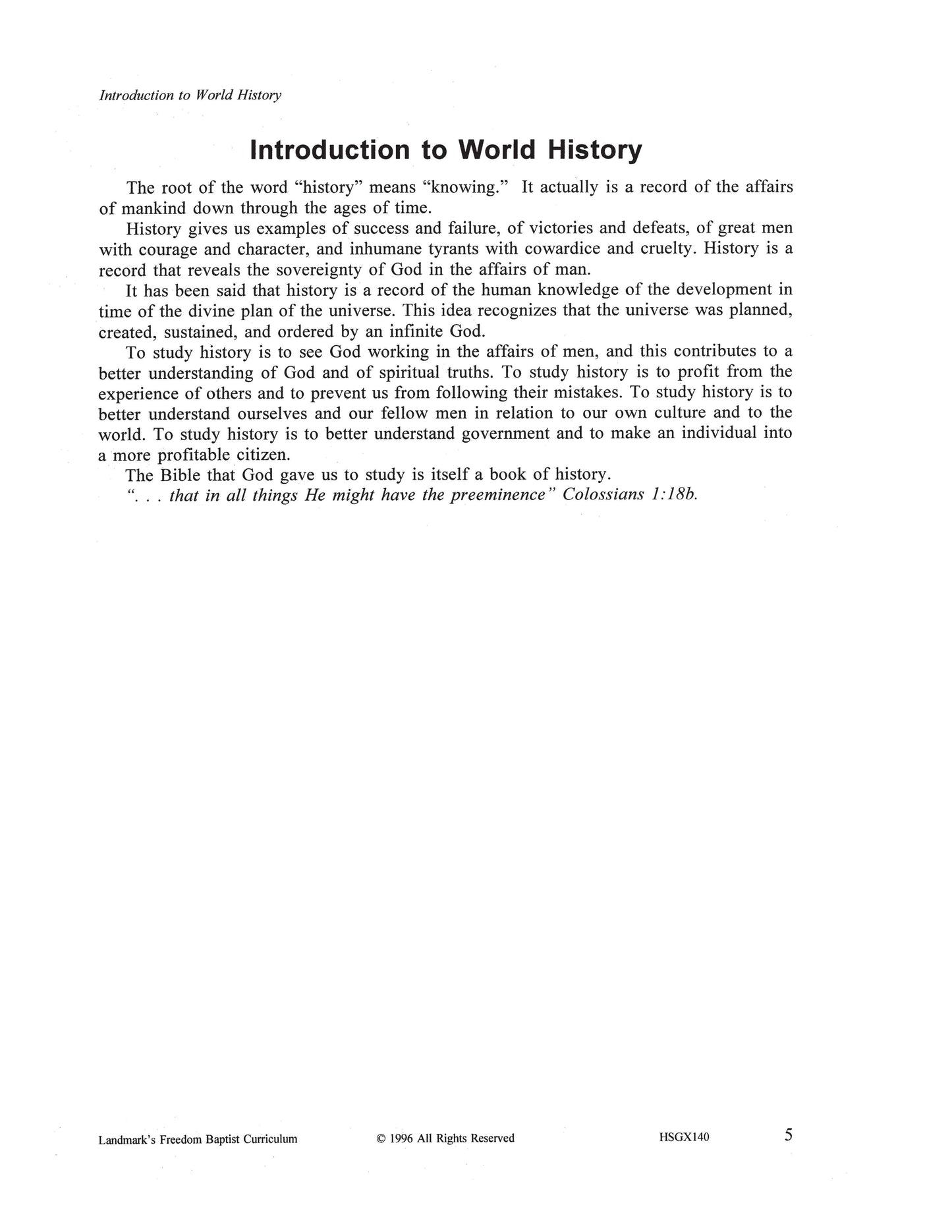 History Grade 08 - Introduction to World History
