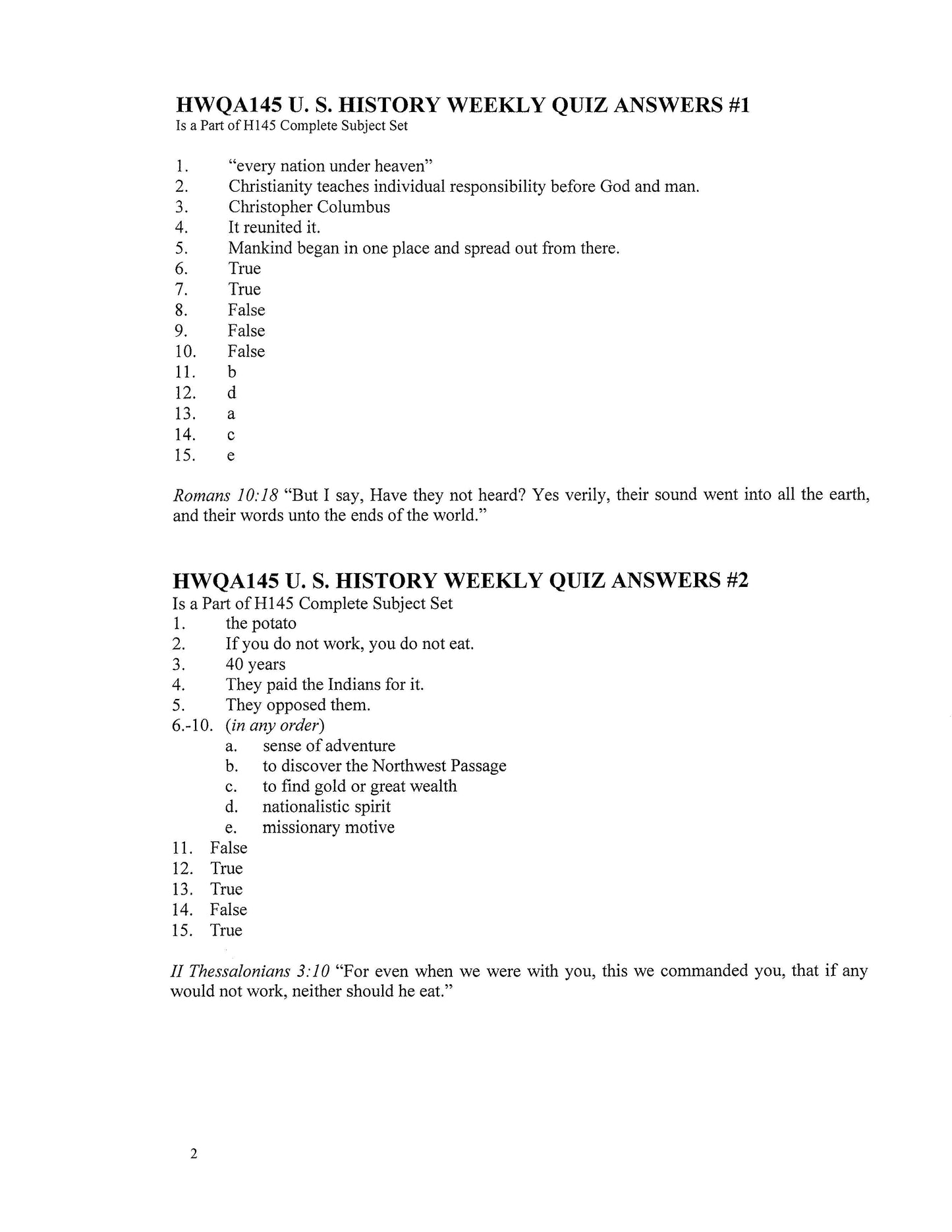 History Grade 09 - U.S. History