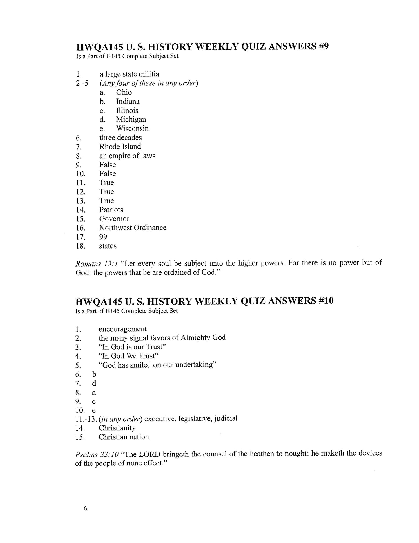 History Grade 09 - U.S. History