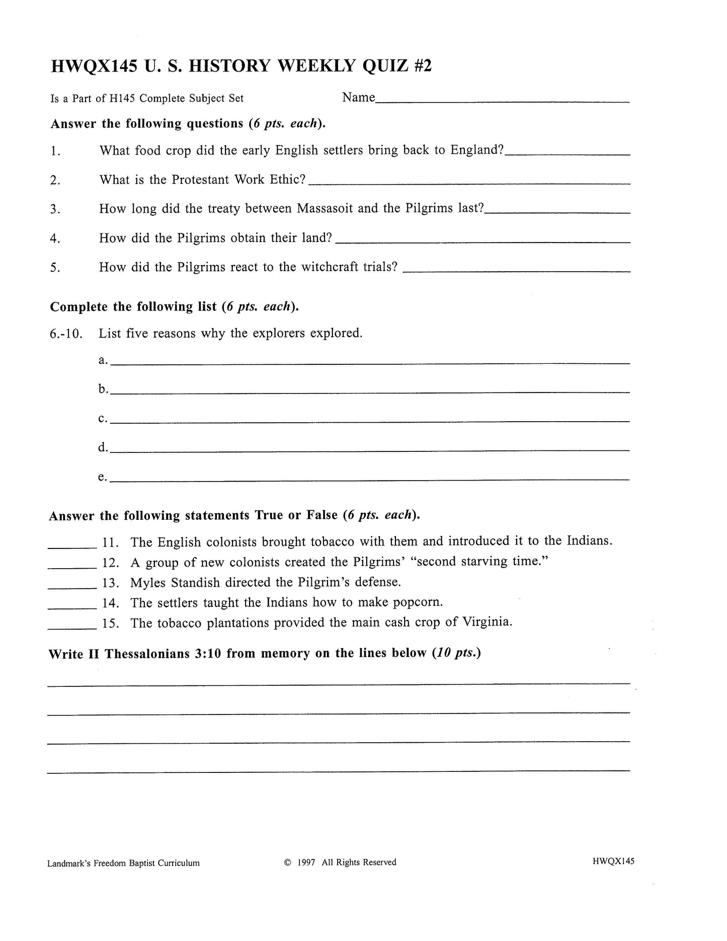 History Grade 09 - U.S. History