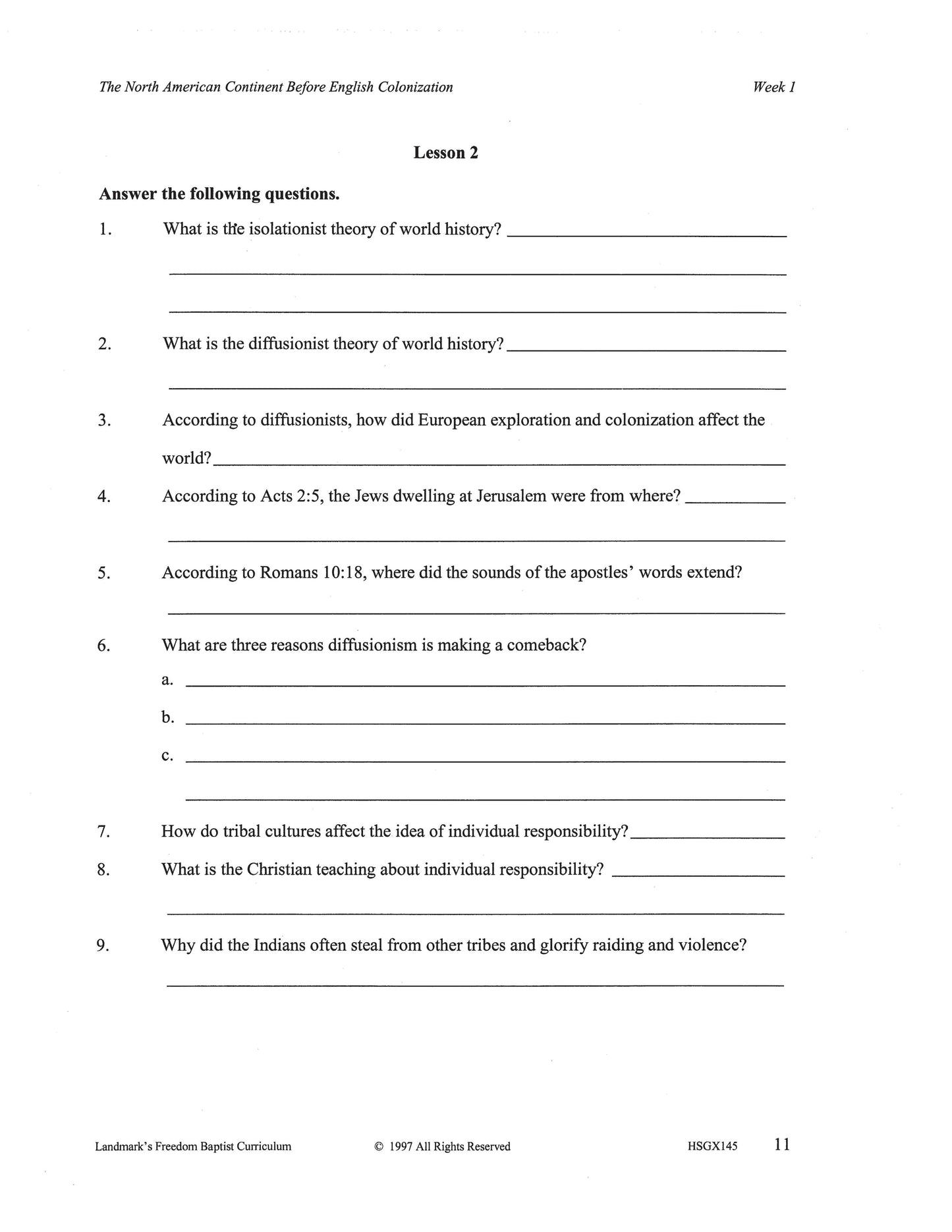 History Grade 09 - U.S. History