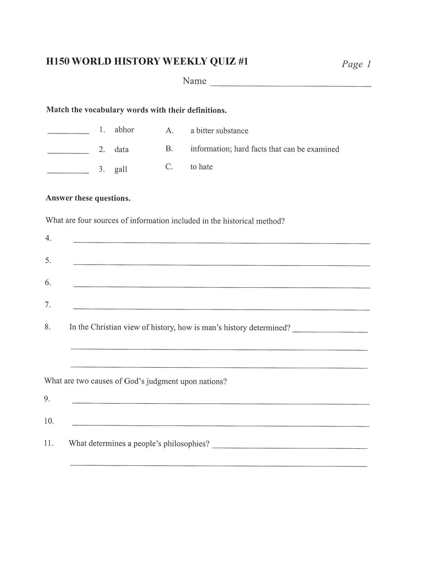 History Grade 10 - World History
