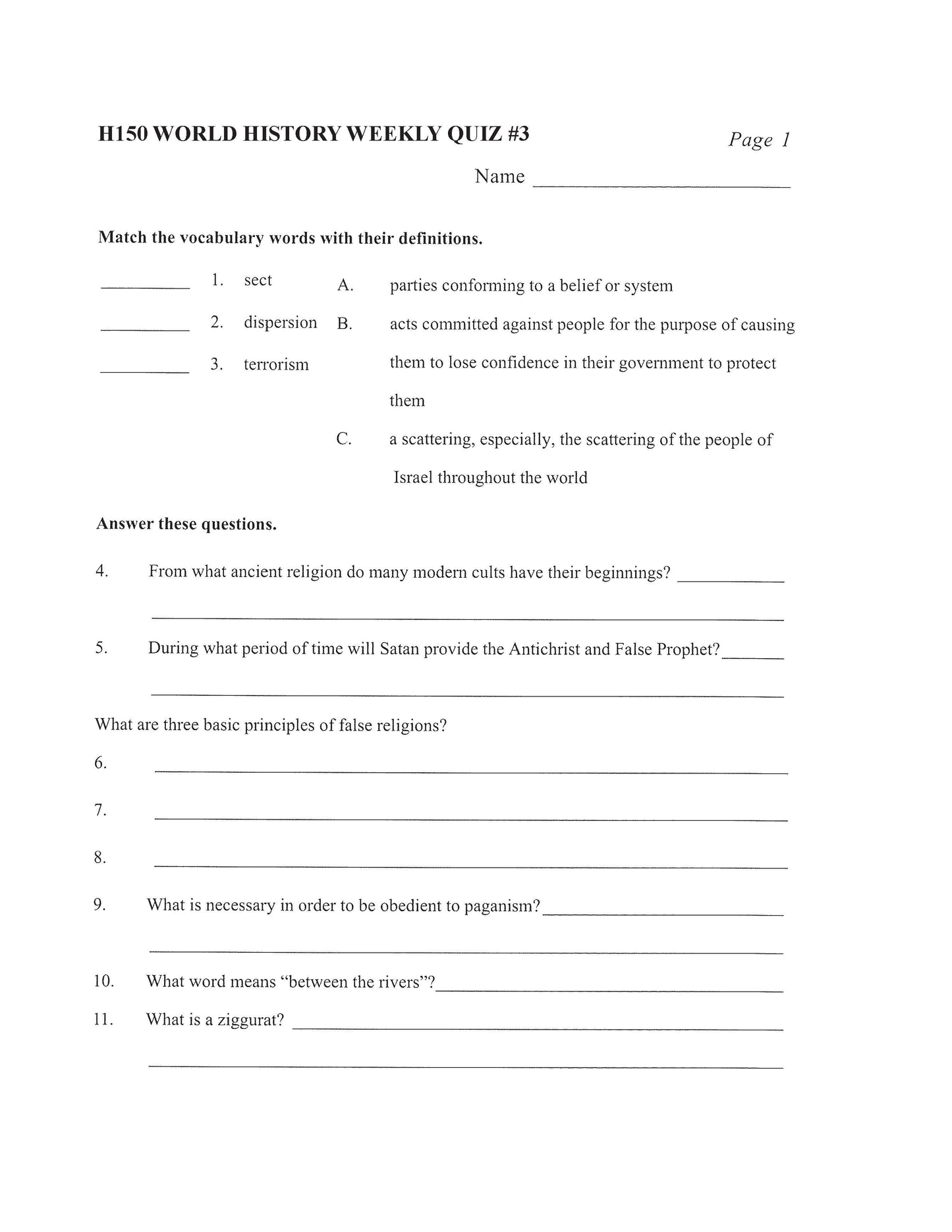 History Grade 10 - World History
