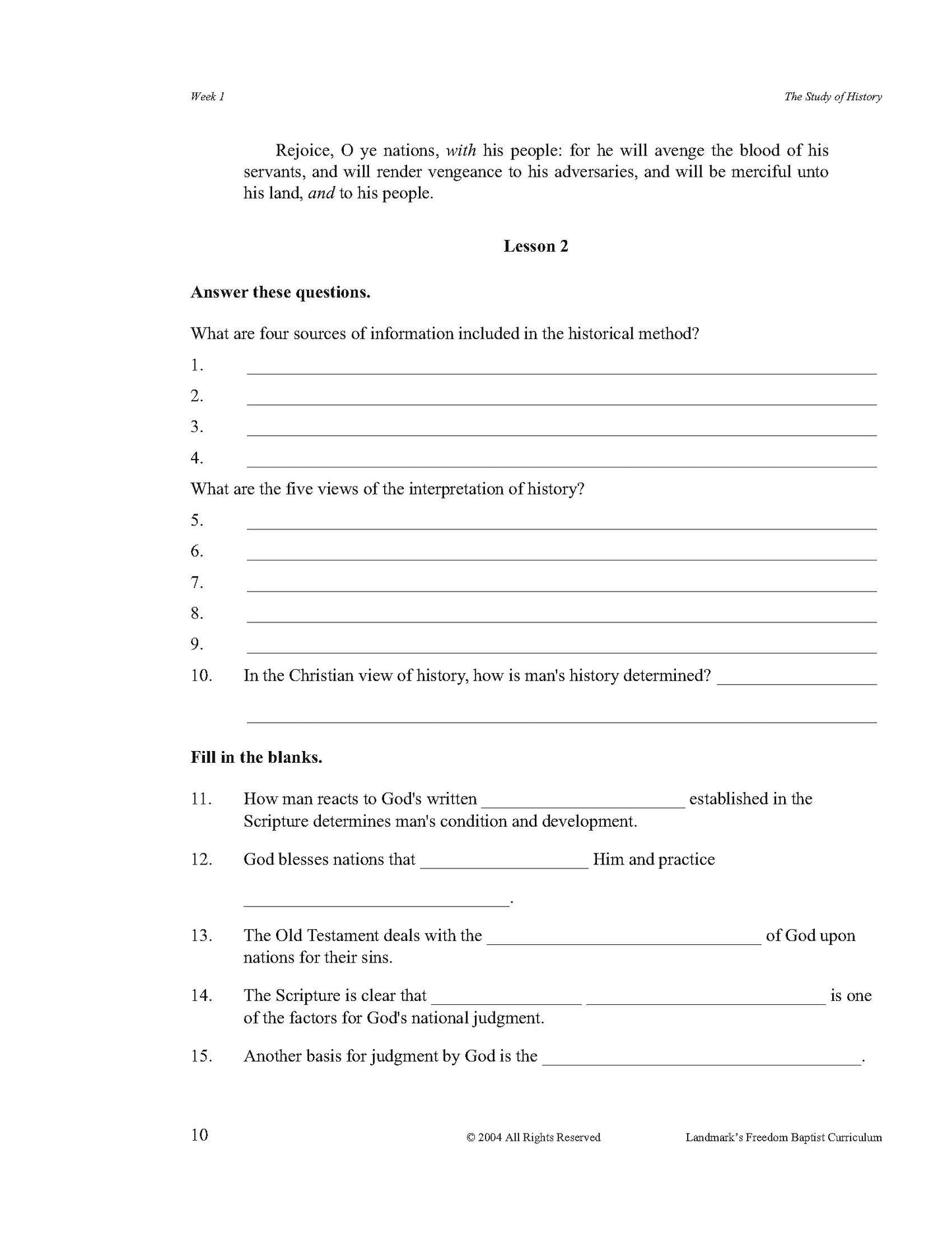 History Grade 10 - World History