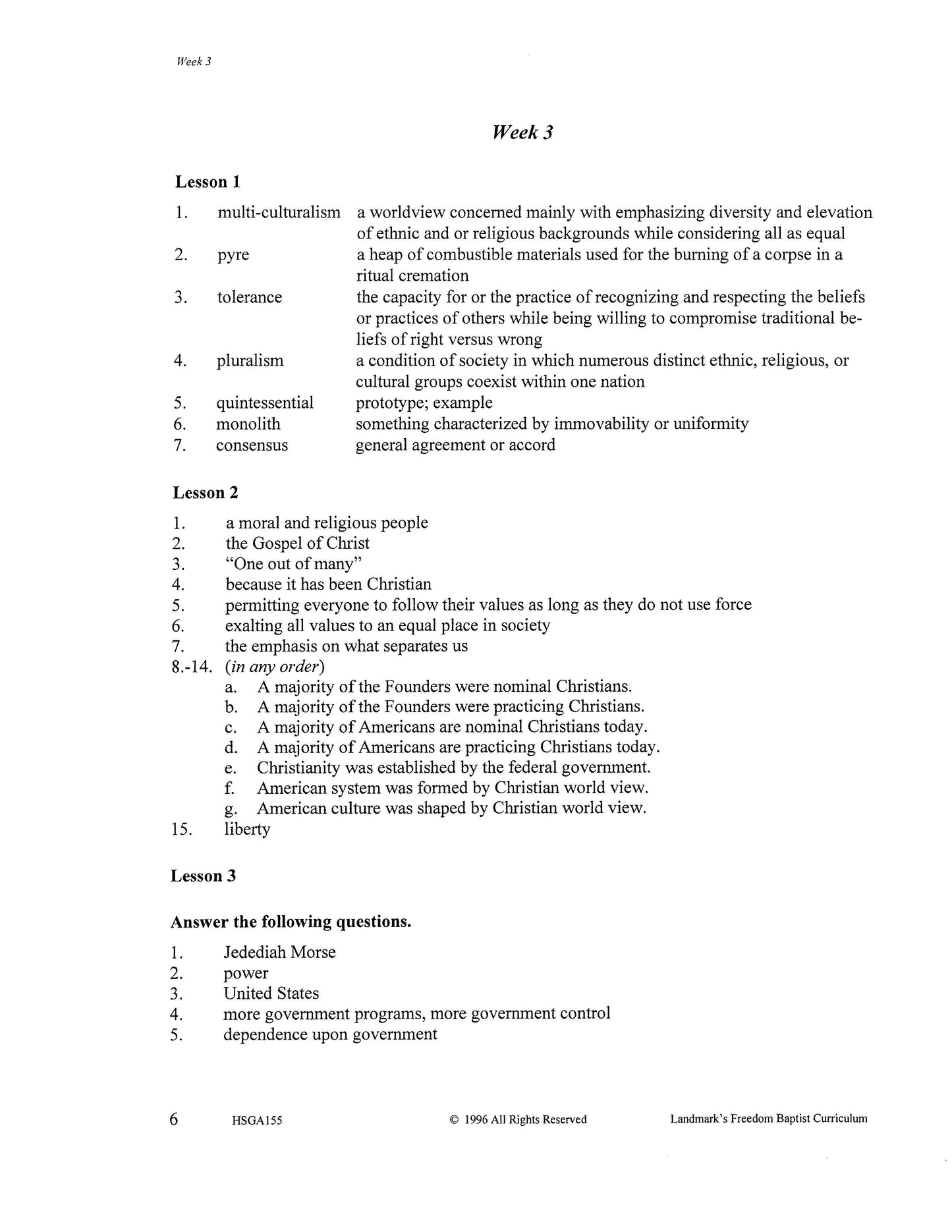 History Grade 11 - Culture War / Current Issues (ELECTIVE)