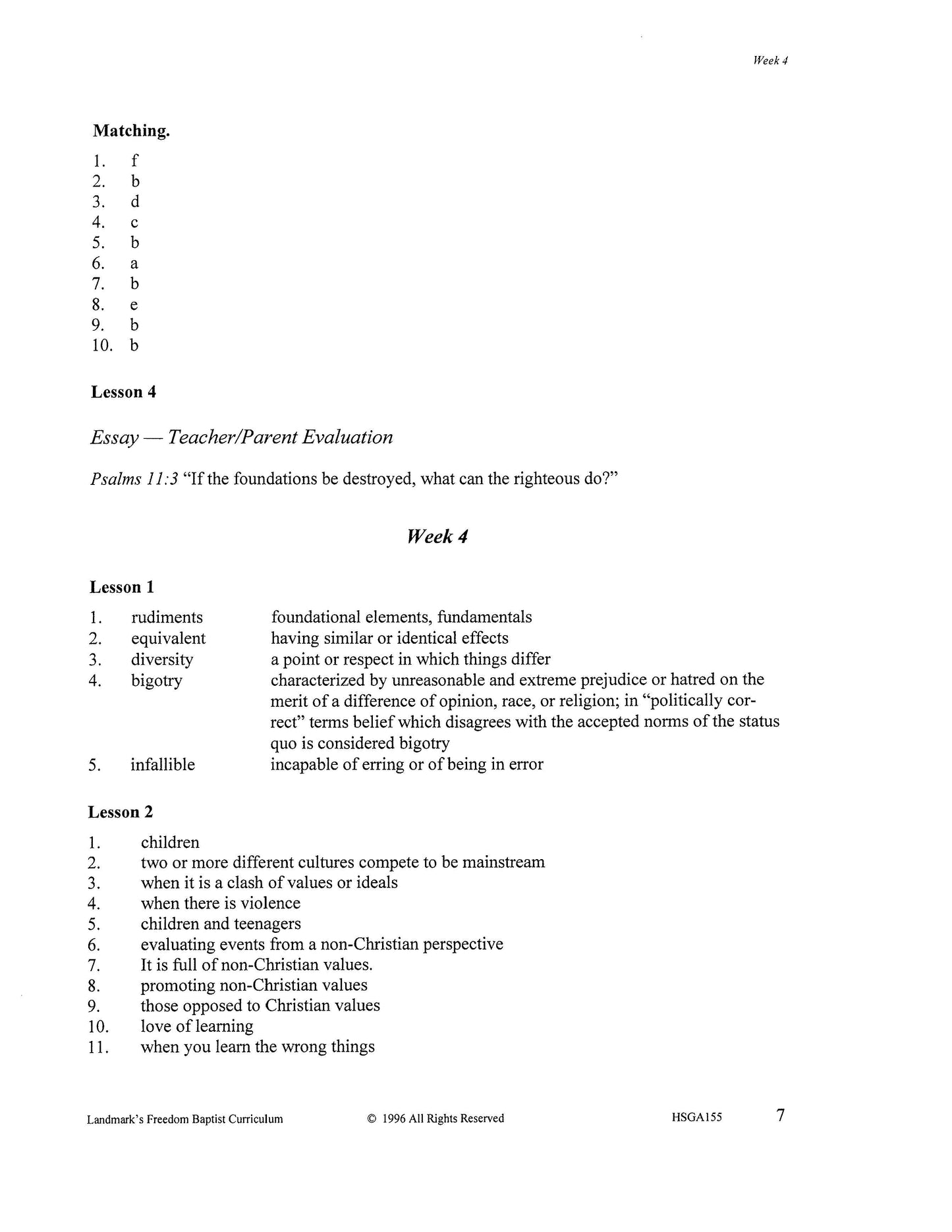 History Grade 11 - Culture War / Current Issues (ELECTIVE)