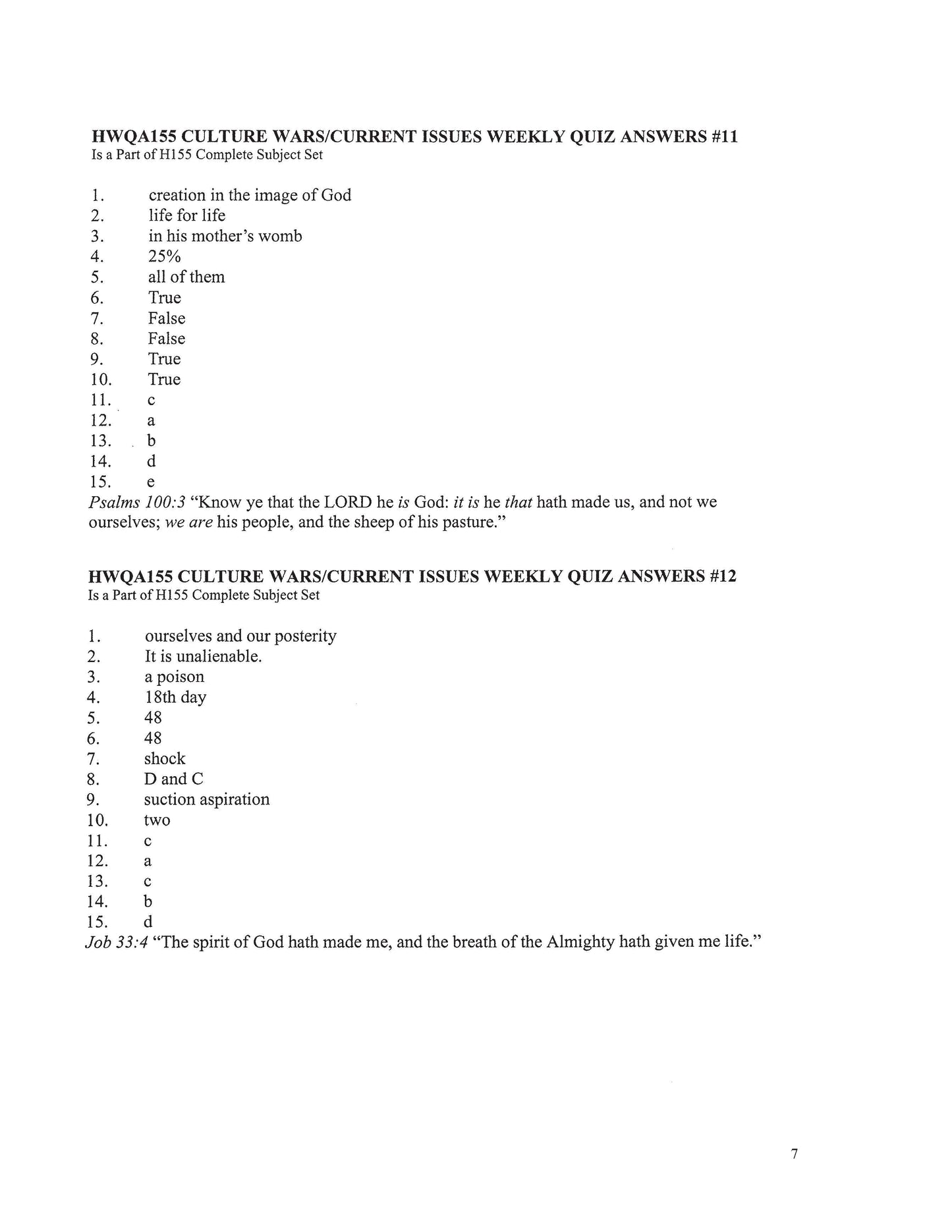 History Grade 11 - Culture War / Current Issues (ELECTIVE)