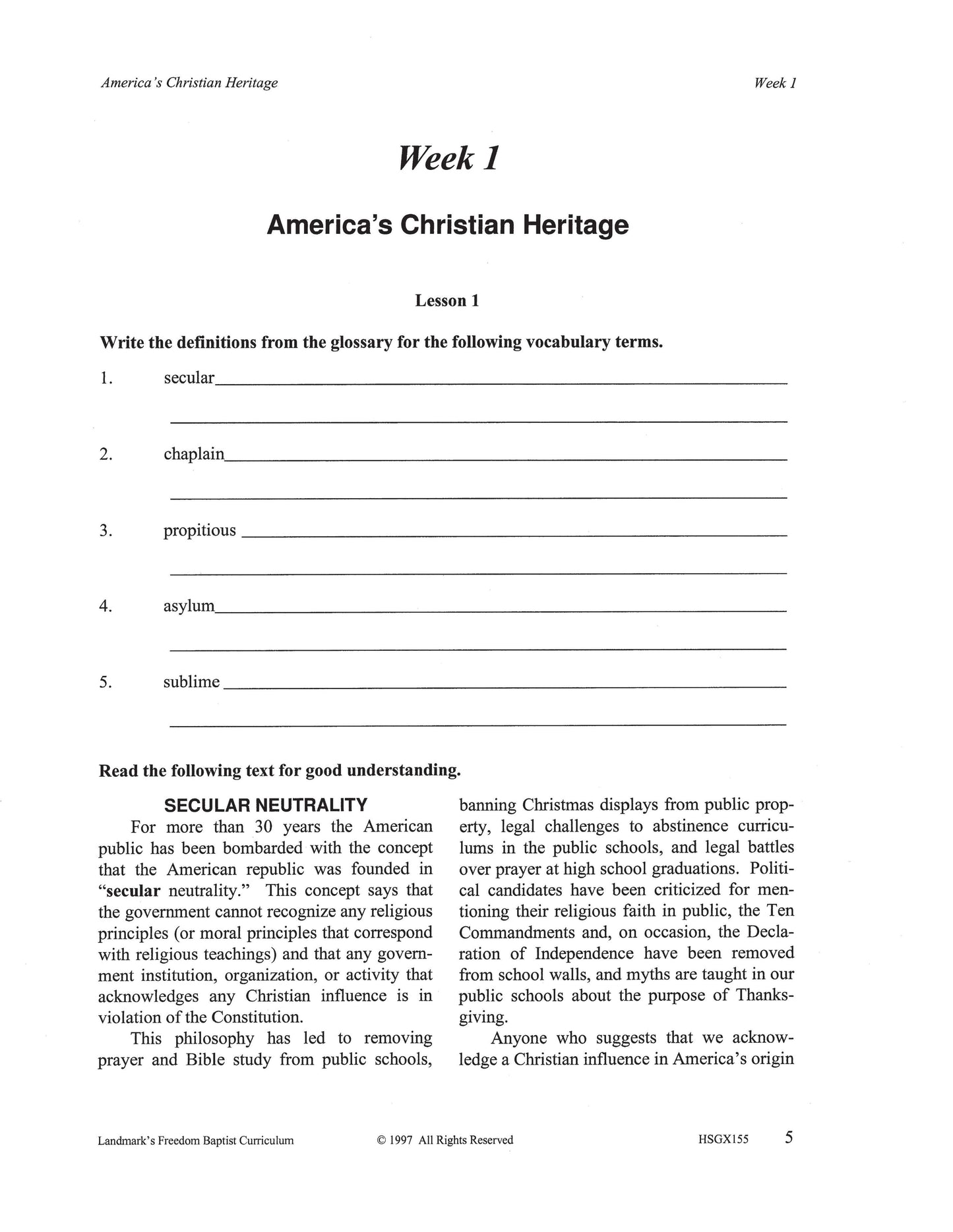 History Grade 11 - Culture War / Current Issues (ELECTIVE)