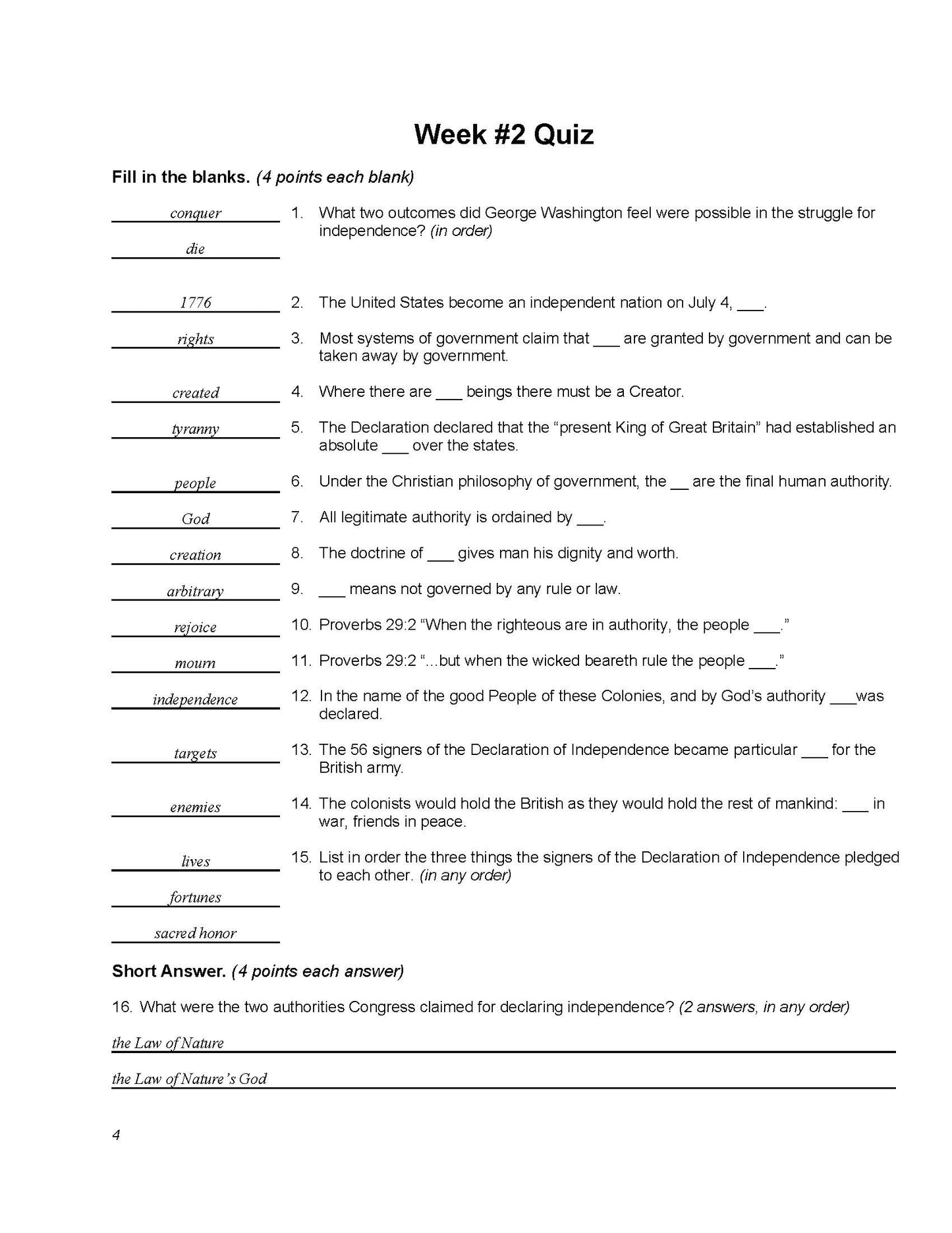 History Grade 12 - U.S. Government & Economics