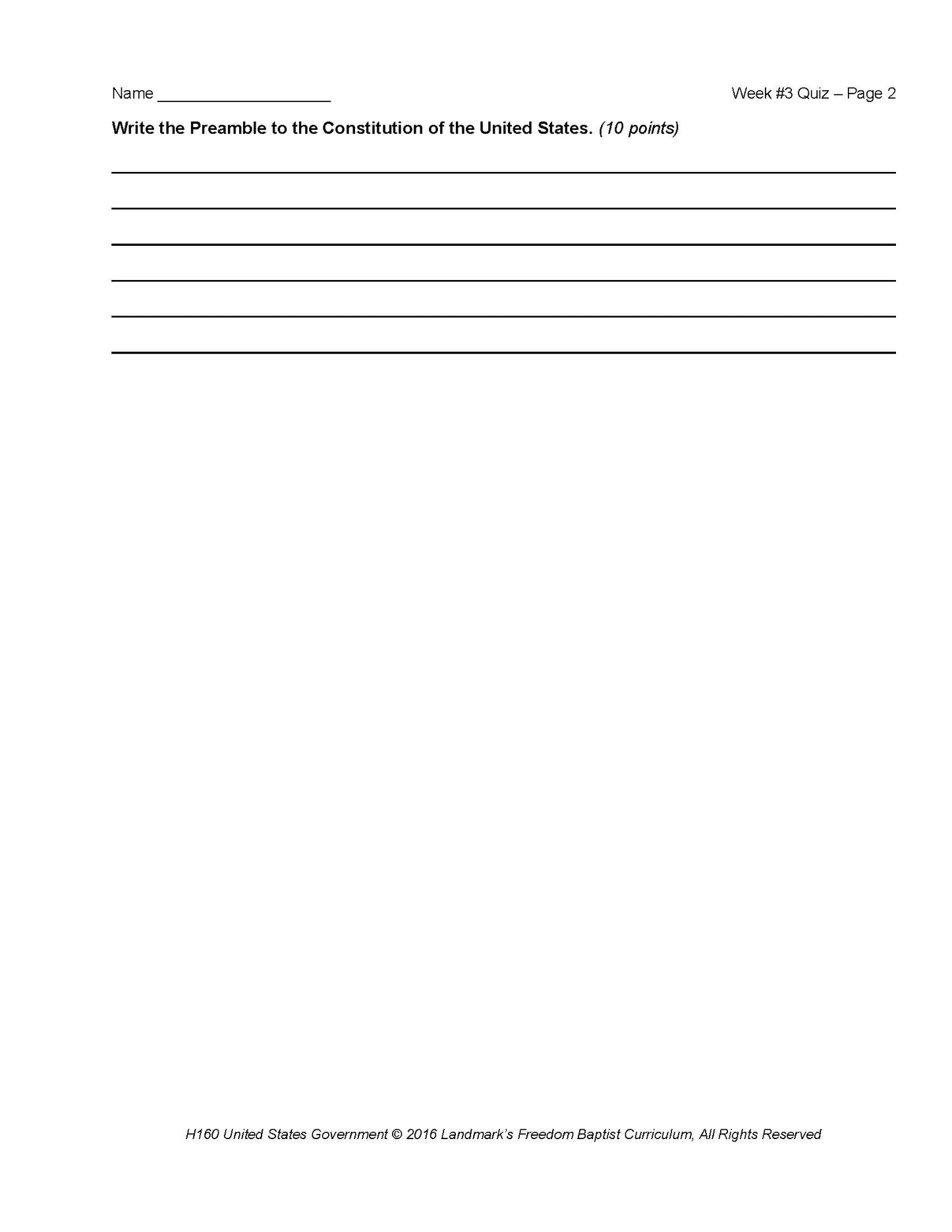 History Grade 12 - U.S. Government & Economics