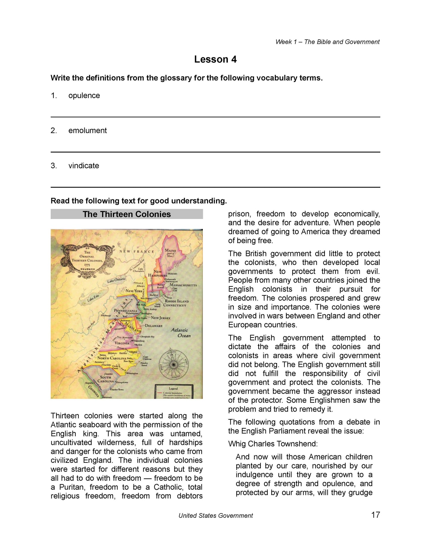 History Grade 12 - U.S. Government & Economics