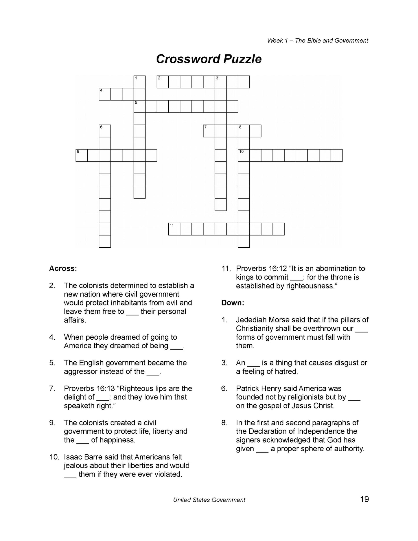 History Grade 12 - U.S. Government & Economics