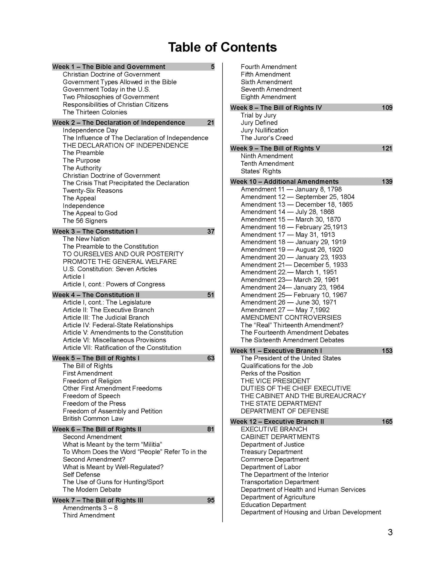 History Grade 12 - U.S. Government & Economics
