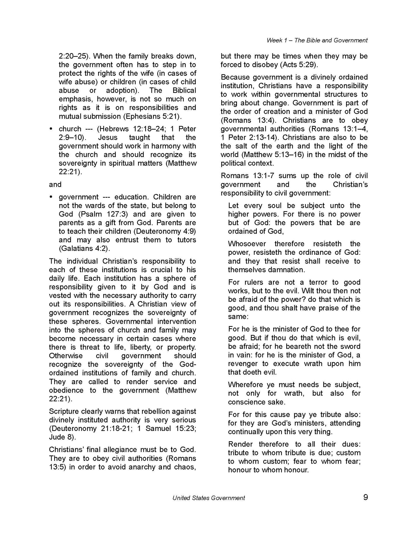 History Grade 12 - U.S. Government & Economics