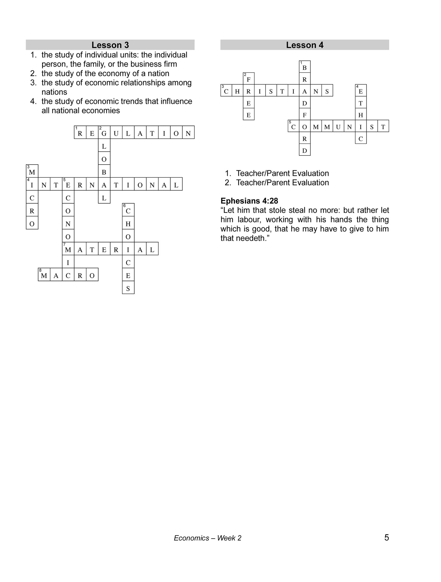 History Grade 12 - U.S. Government & Economics