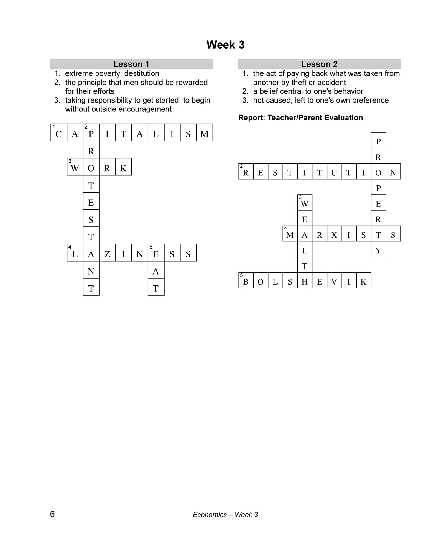 History Grade 12 - U.S. Government & Economics