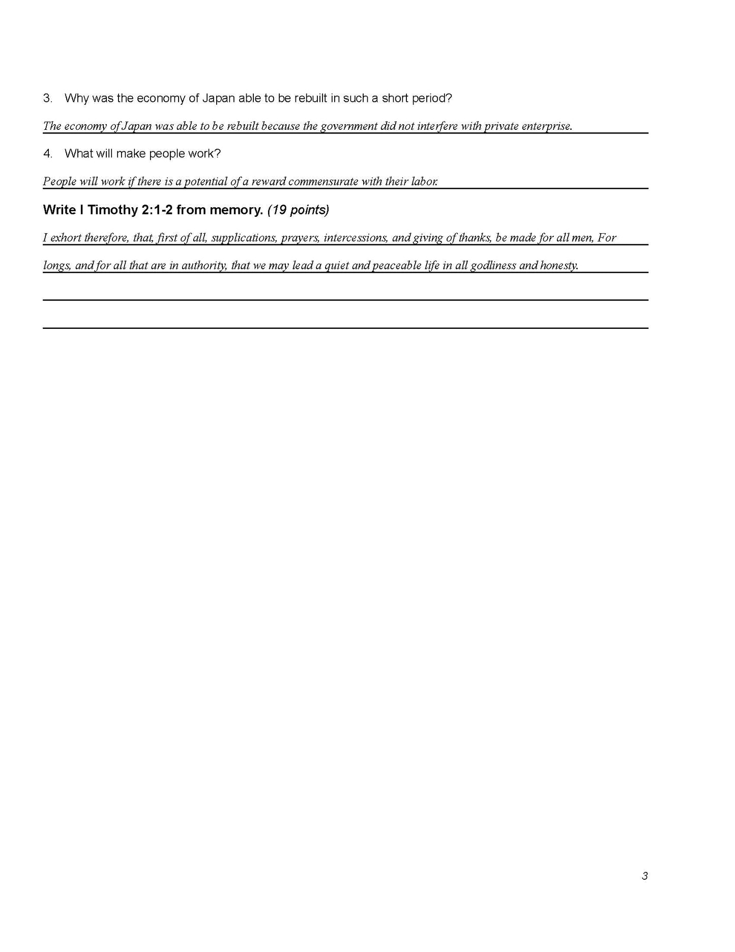 History Grade 12 - U.S. Government & Economics