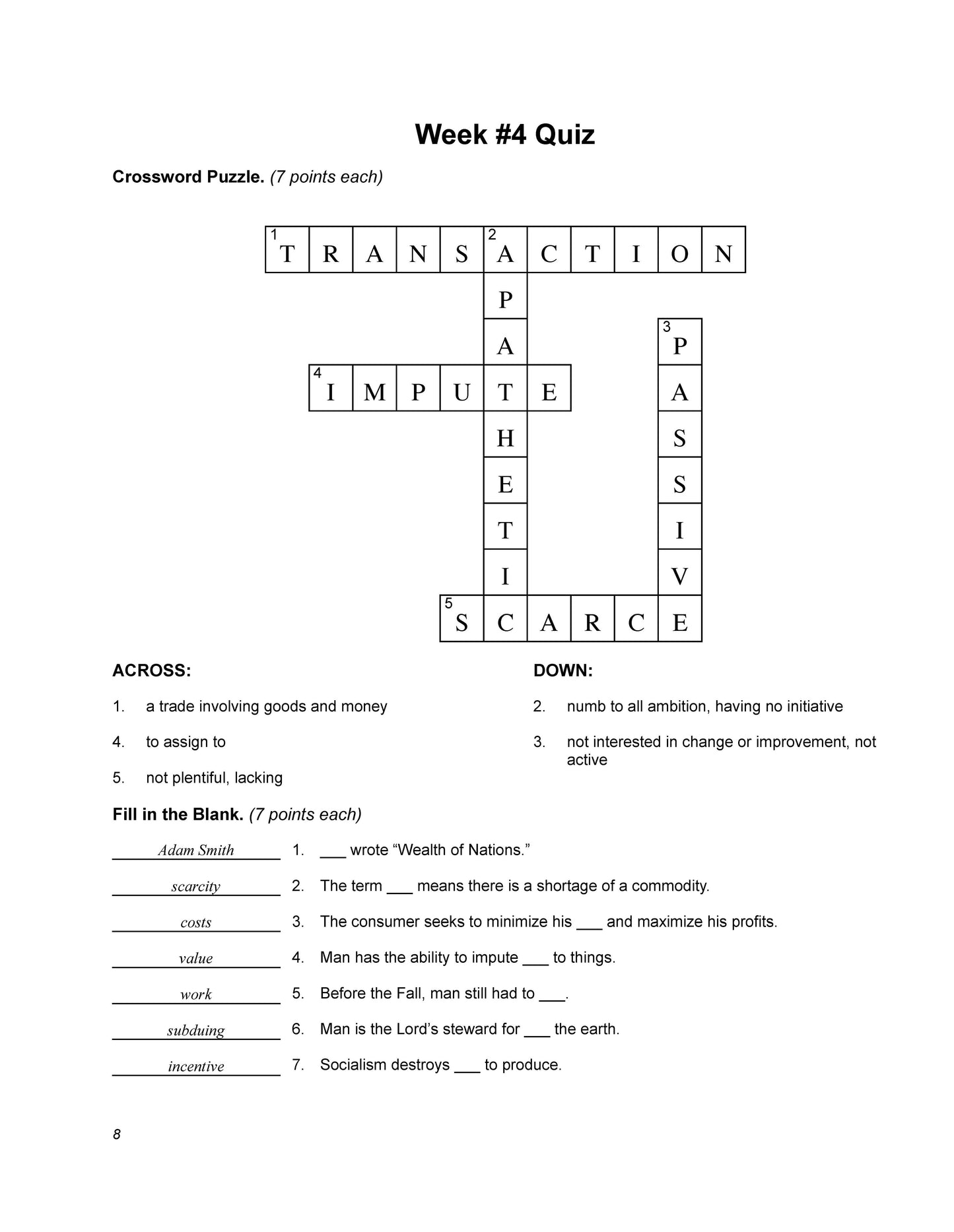 History Grade 12 - U.S. Government & Economics