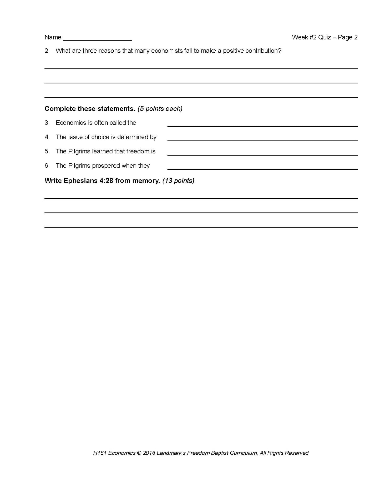 History Grade 12 - U.S. Government & Economics