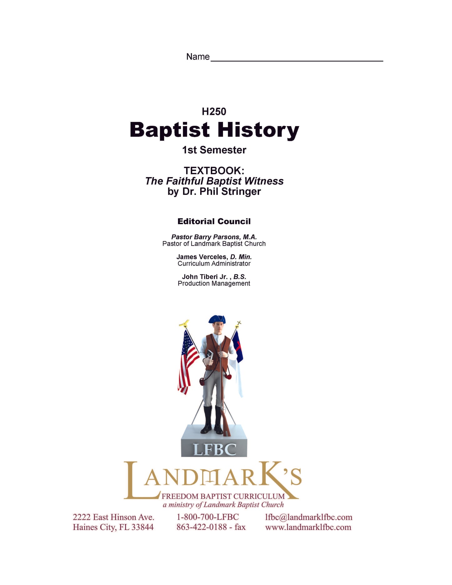 History Elective - Baptist History