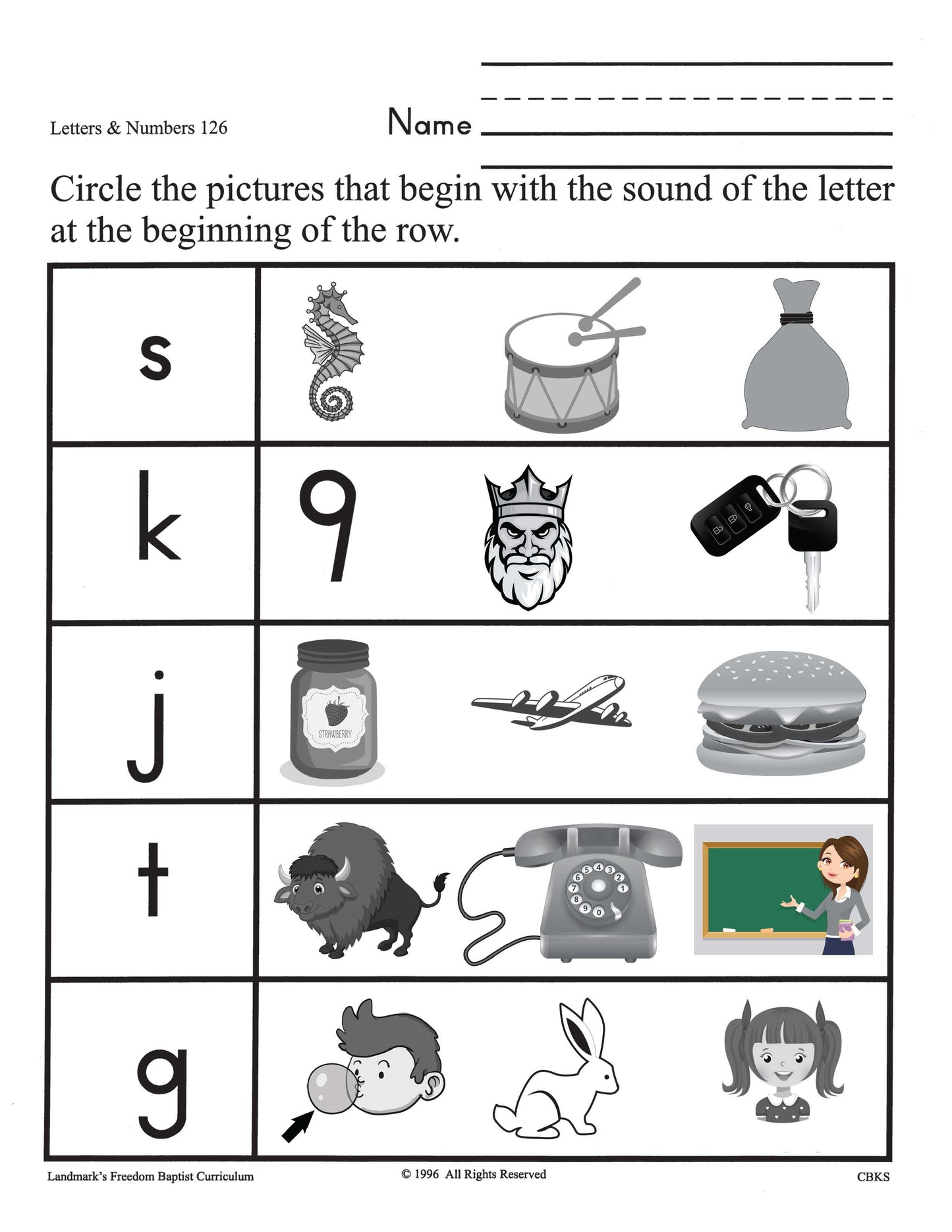 K5 Champion Baptist Kindergarten Student's Kit