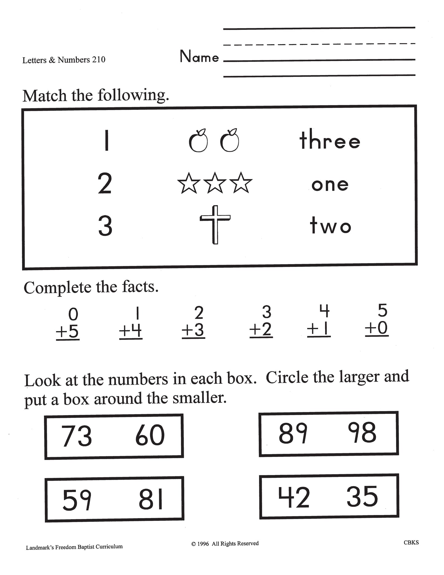 K5 Champion Baptist Kindergarten Student's Kit