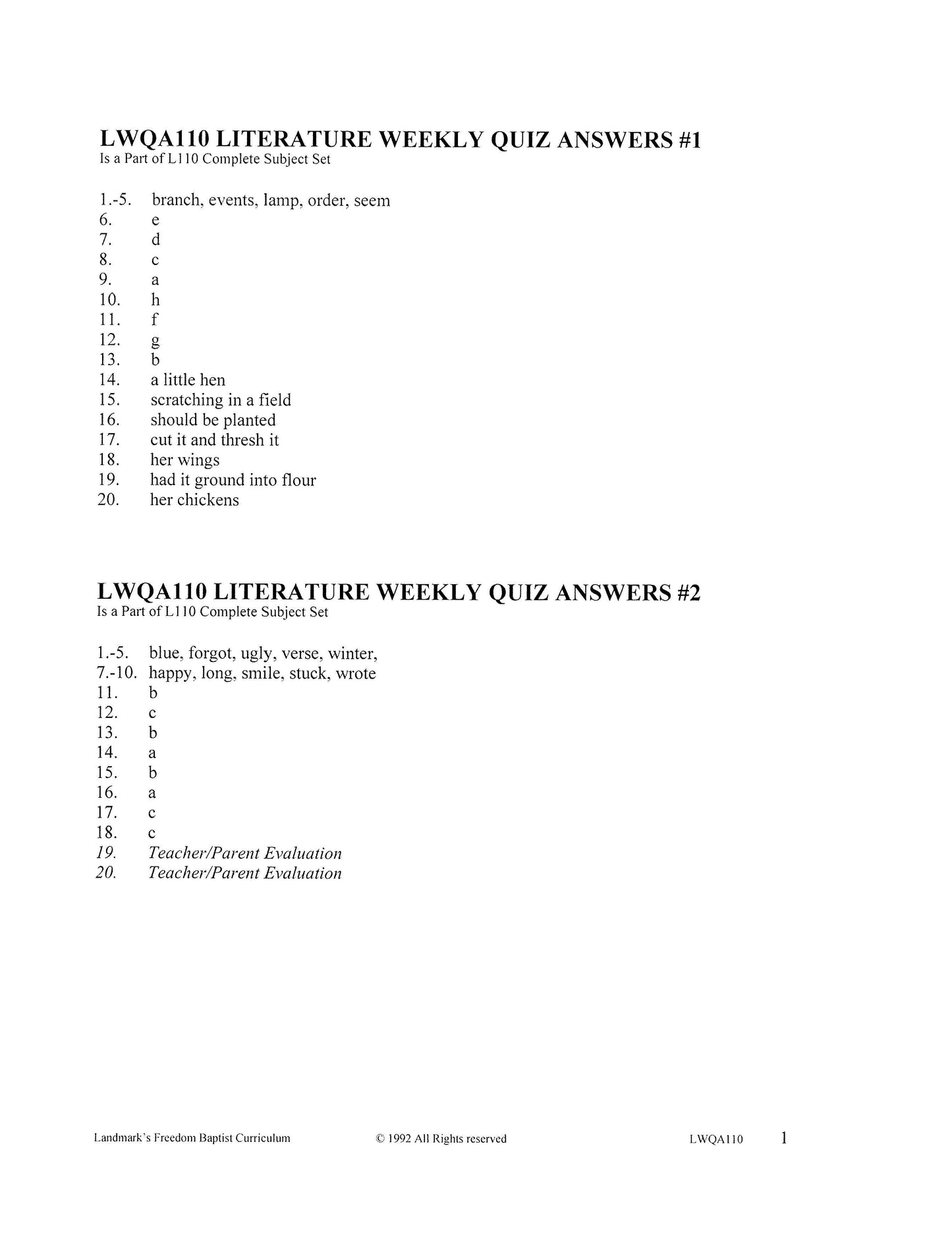 Literature Grade 02