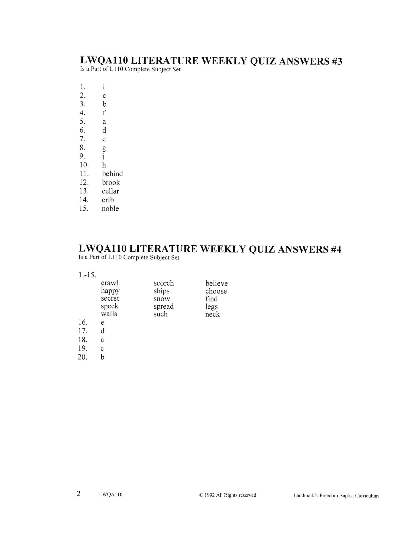 Literature Grade 02