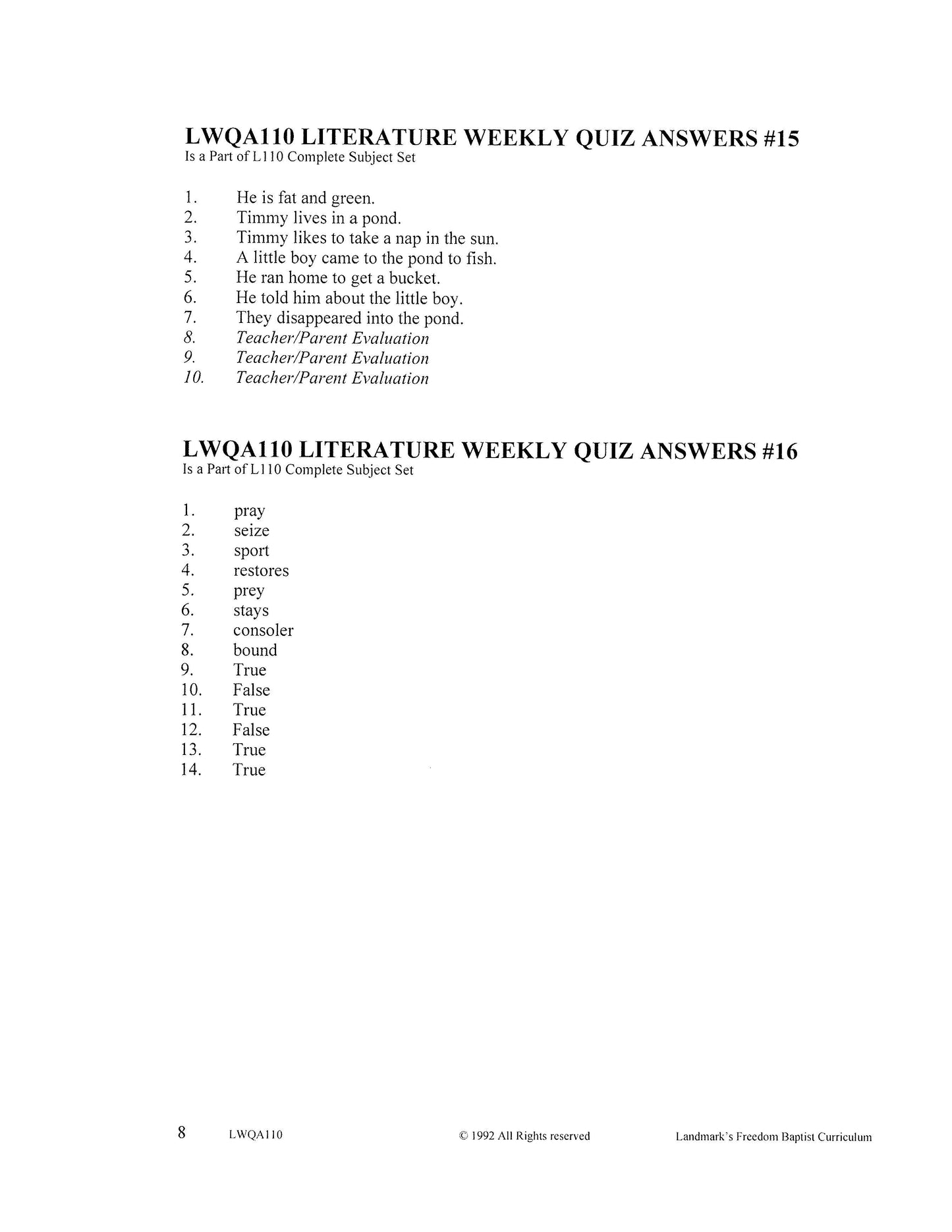 Literature Grade 02