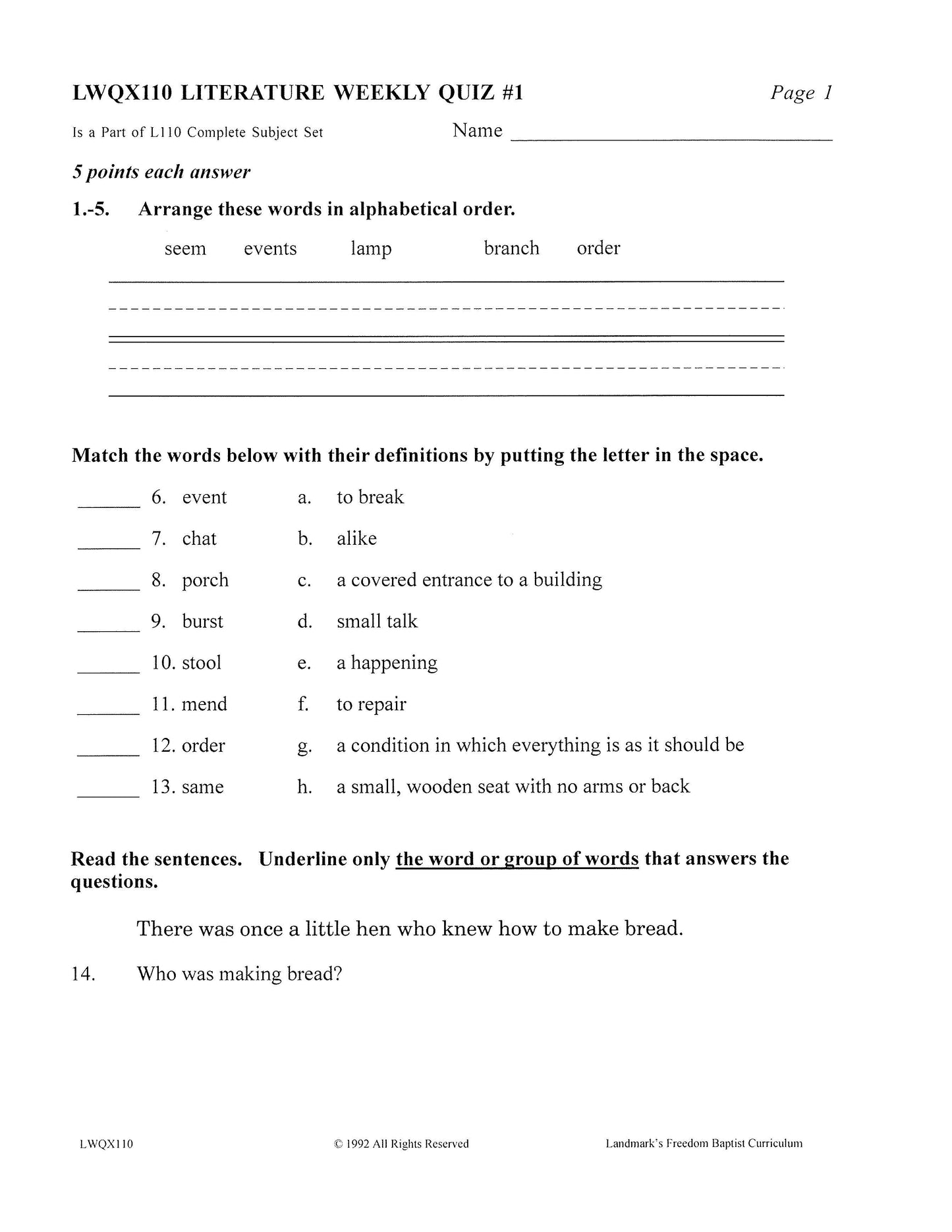 Literature Grade 02