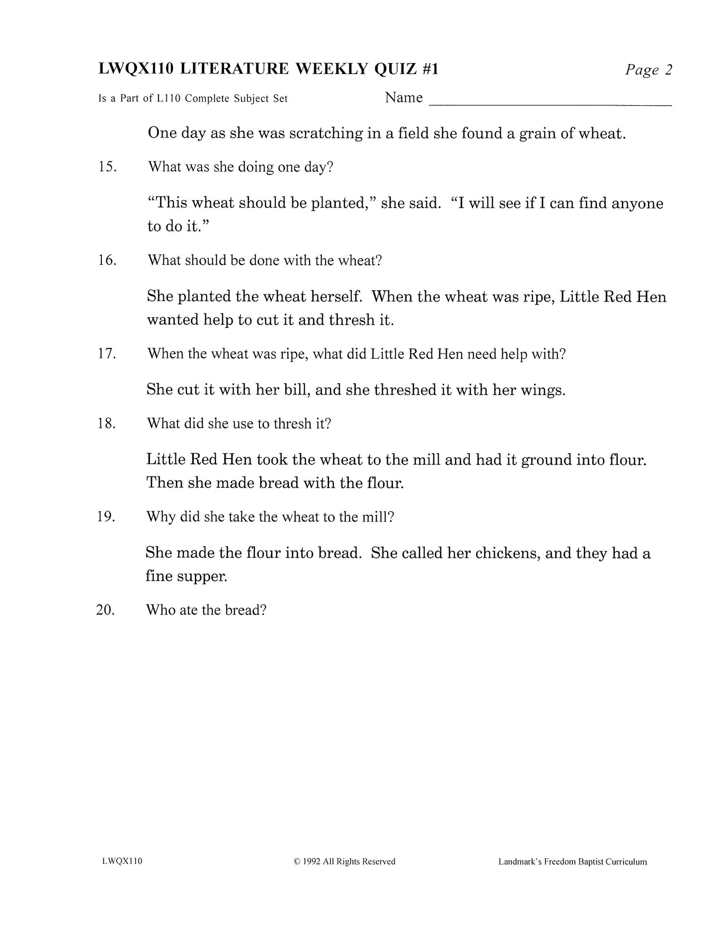 Literature Grade 02