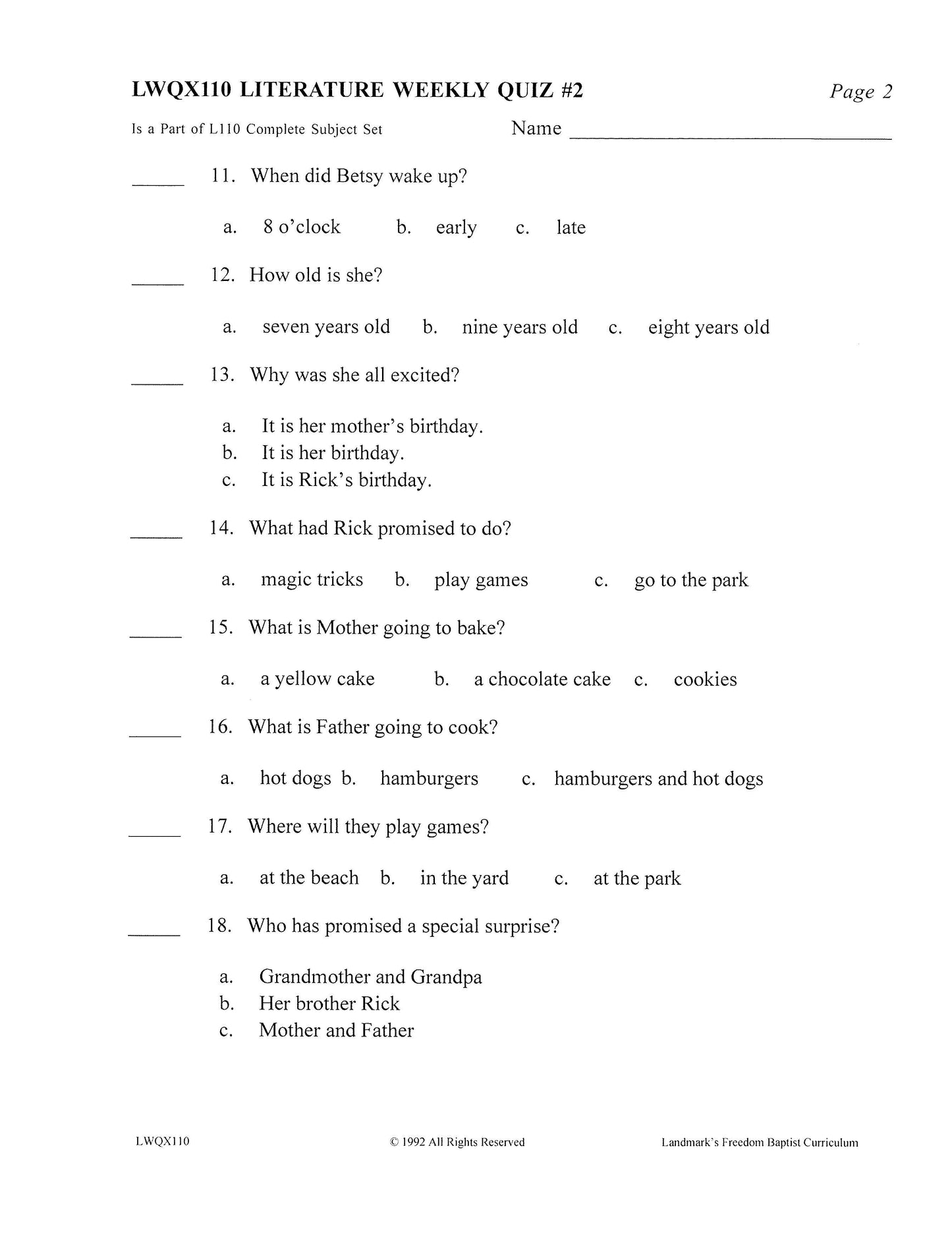 Literature Grade 02