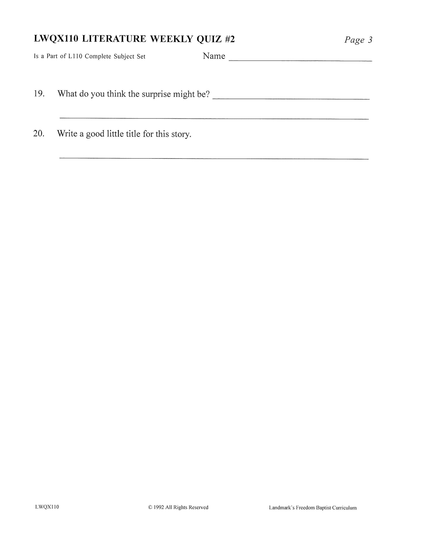 Literature Grade 02