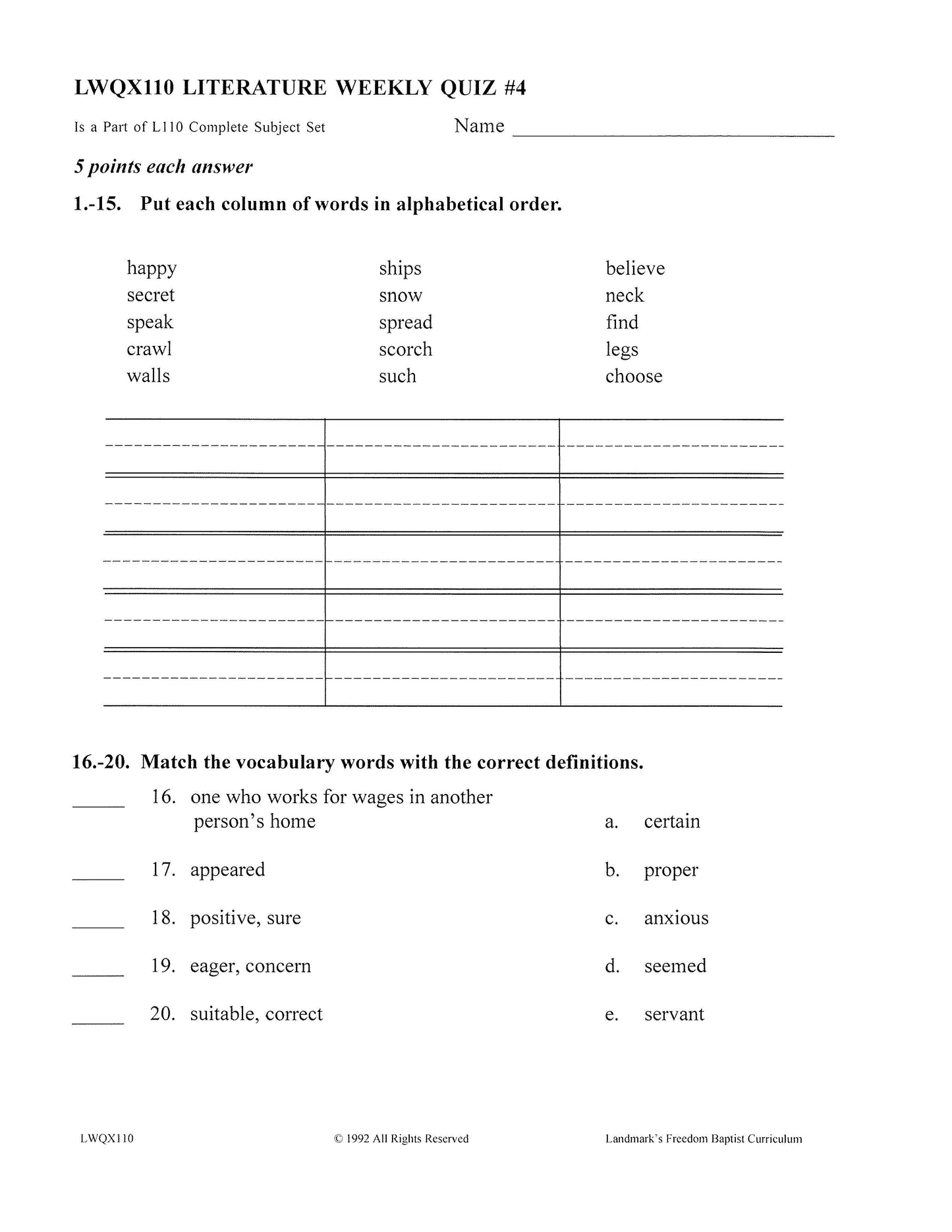Literature Grade 02