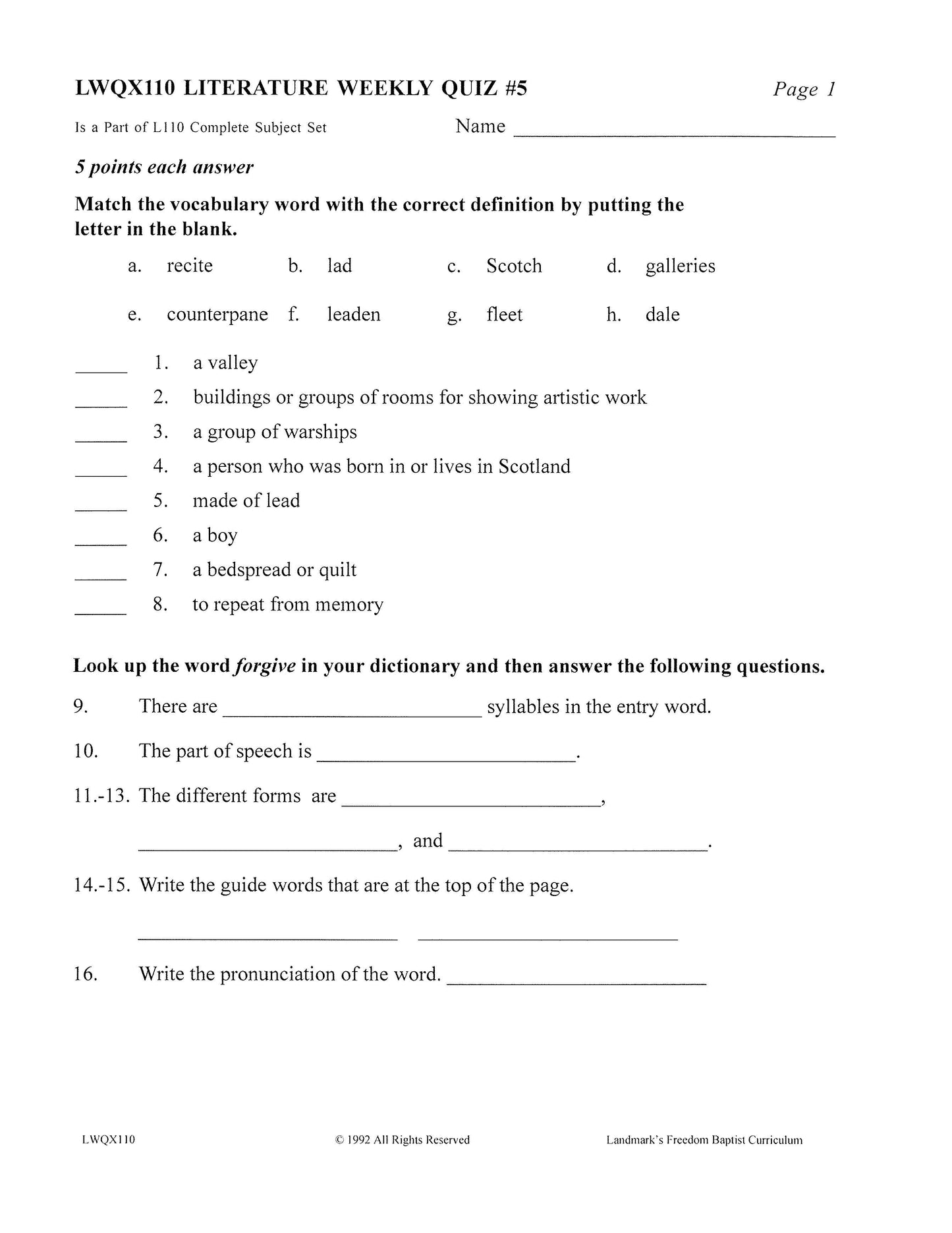 Literature Grade 02