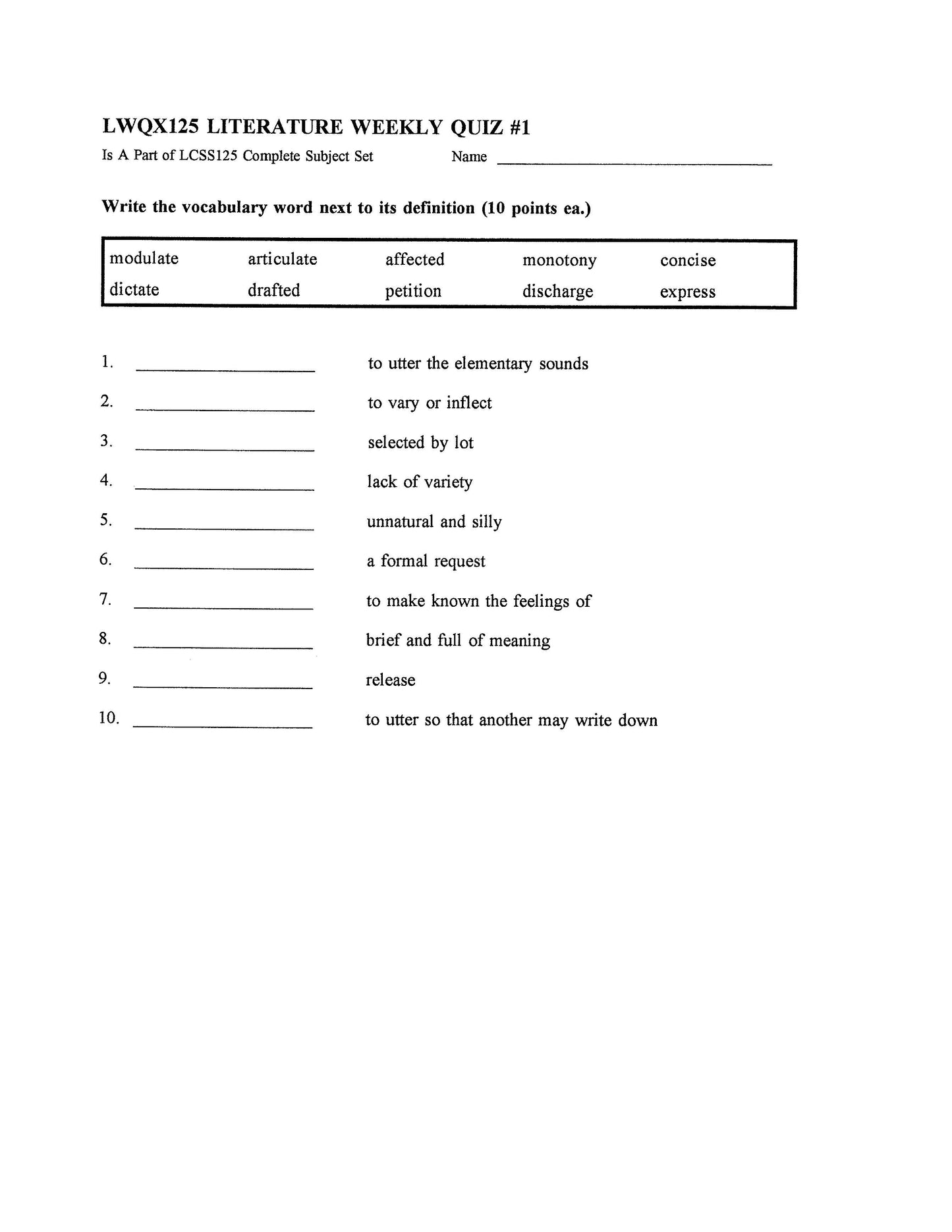 Literature Grade 05