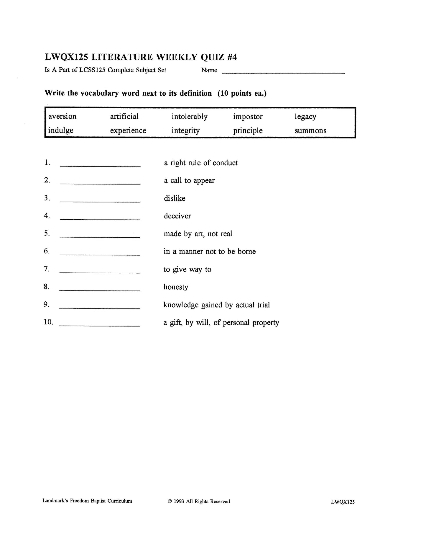 Literature Grade 05