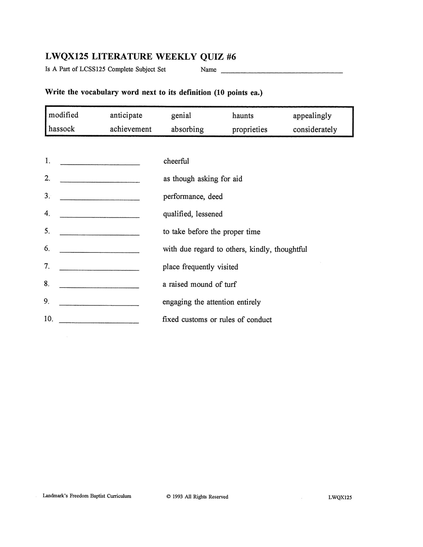 Literature Grade 05