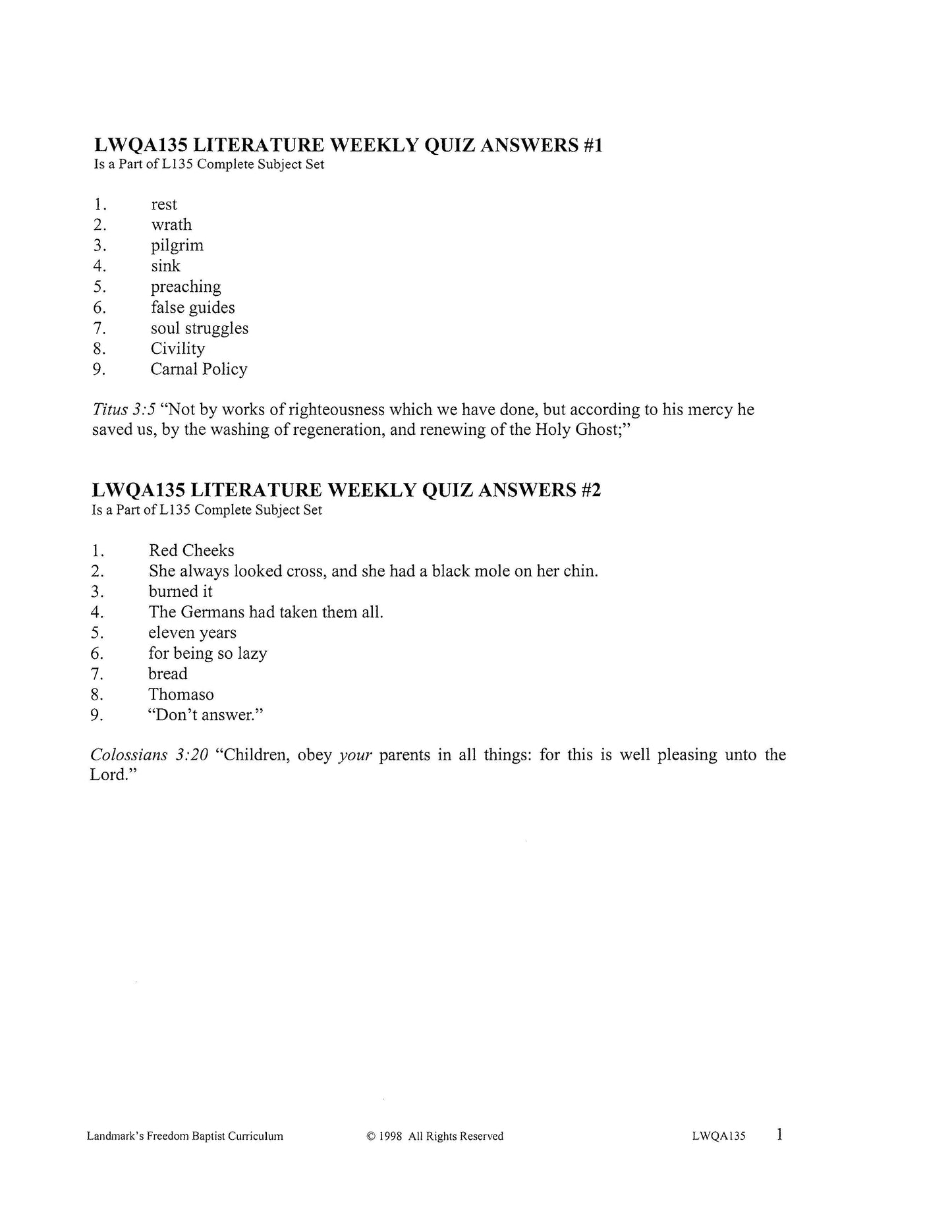 Literature Grade 07 - Character-Building Stories and Legends