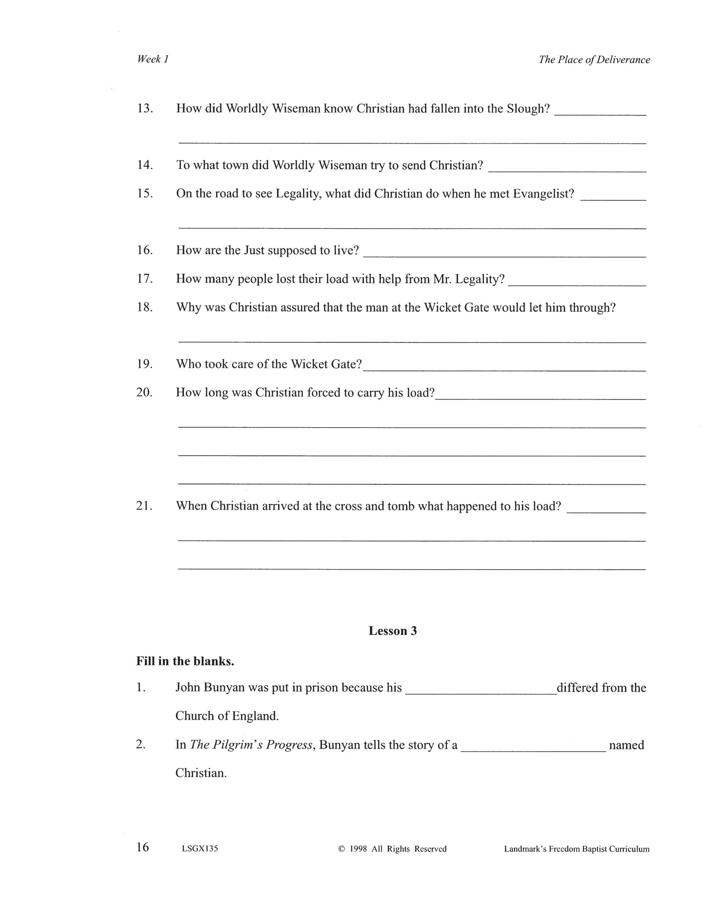 Literature Grade 07 - Character-Building Stories and Legends