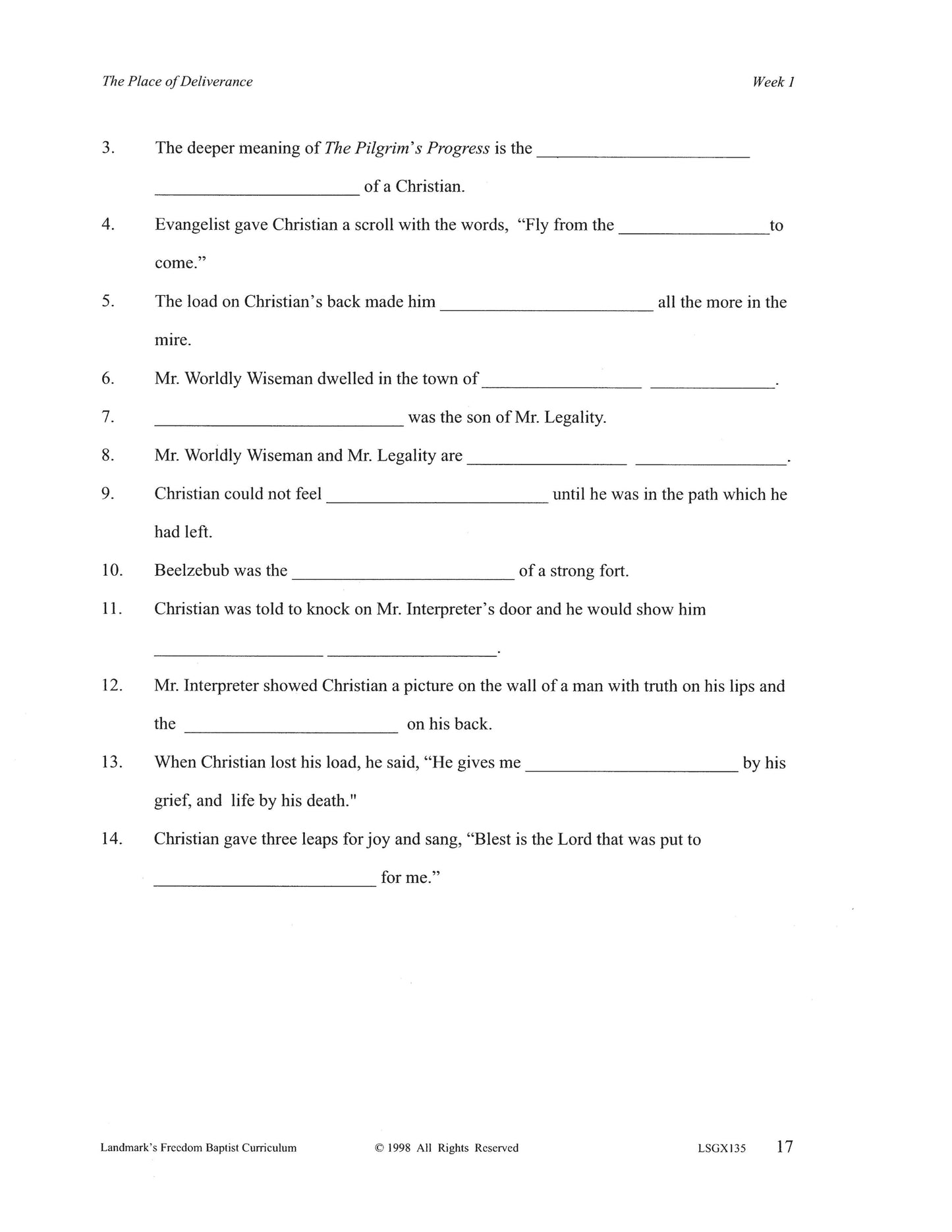 Literature Grade 07 - Character-Building Stories and Legends