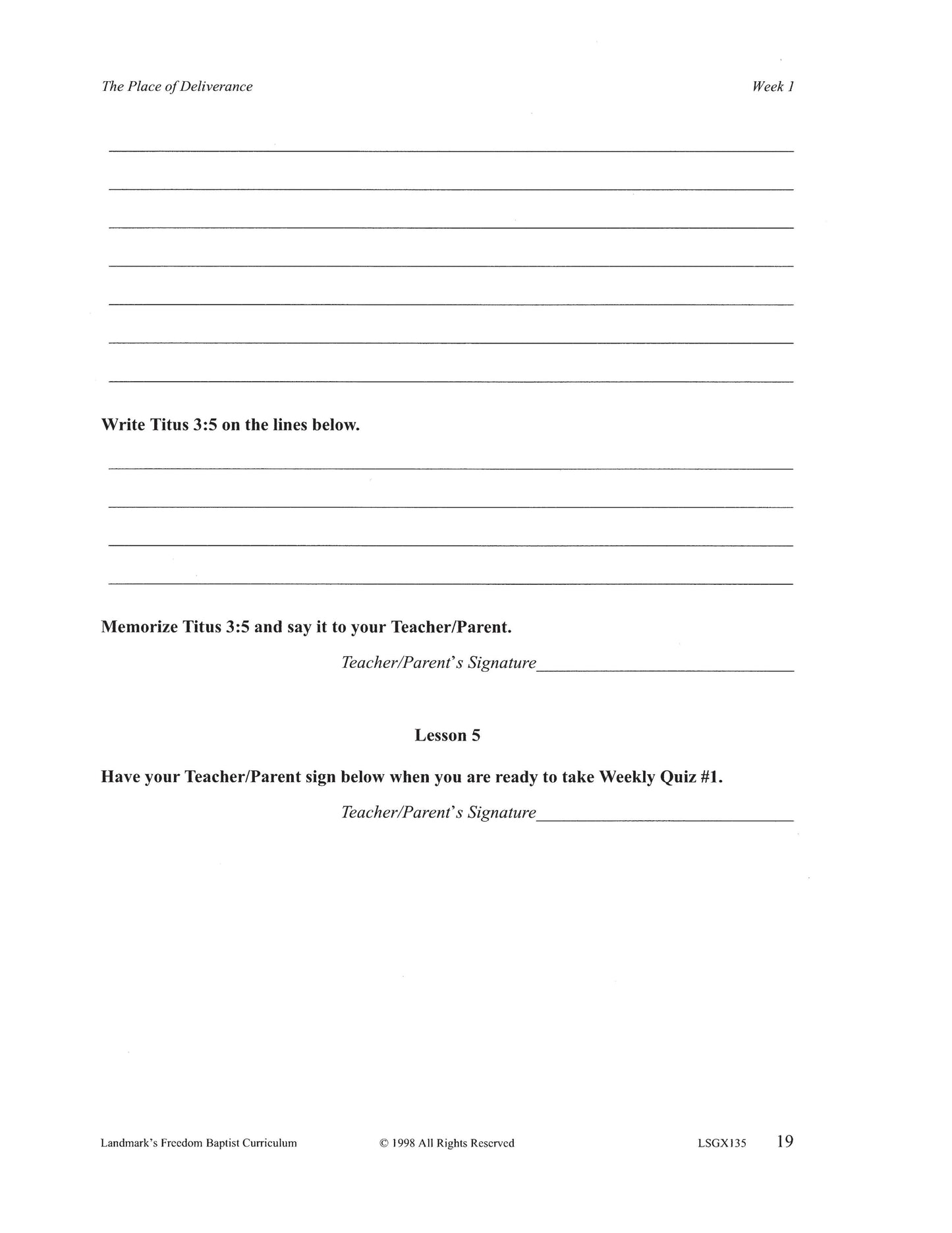 Literature Grade 07 - Character-Building Stories and Legends