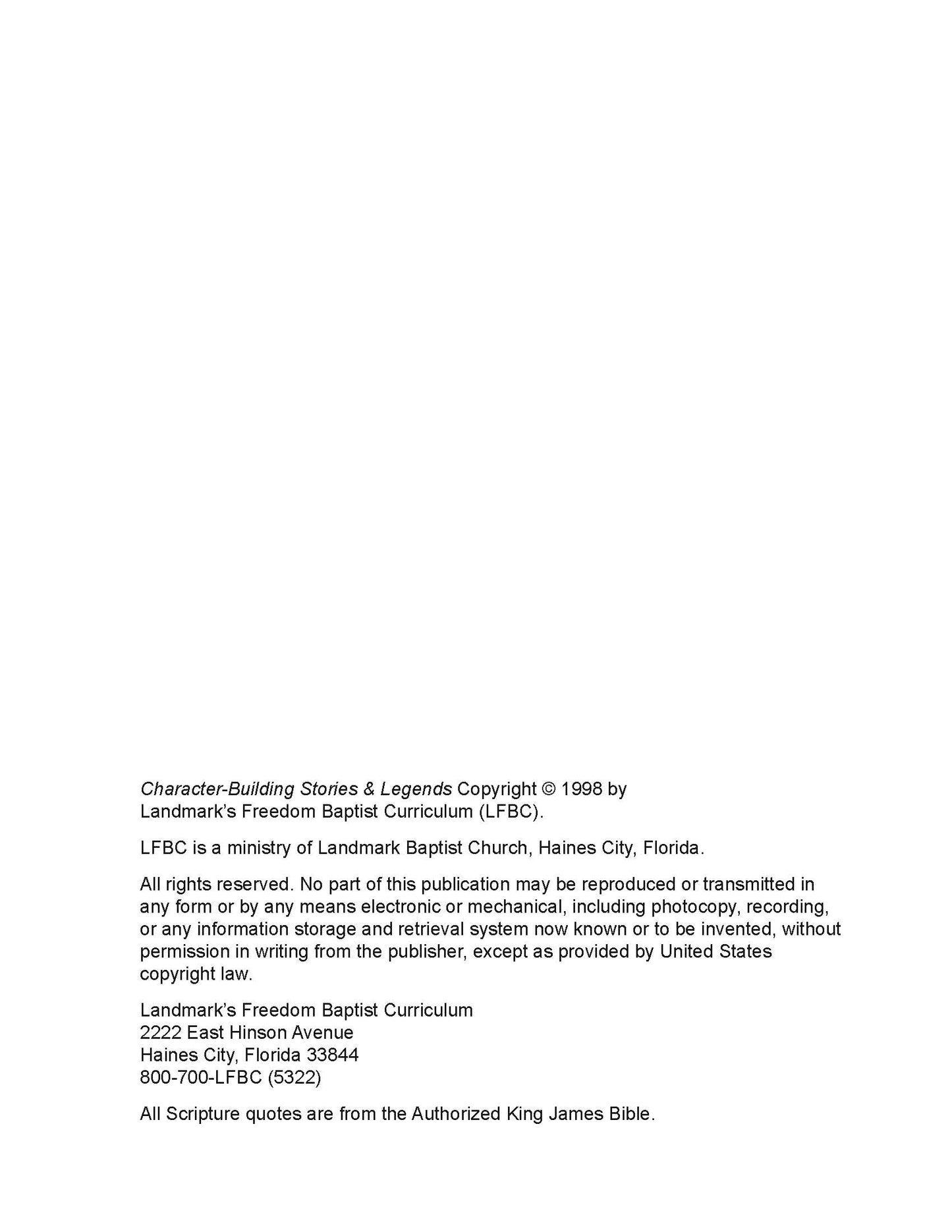 Literature Grade 07 - Character-Building Stories and Legends
