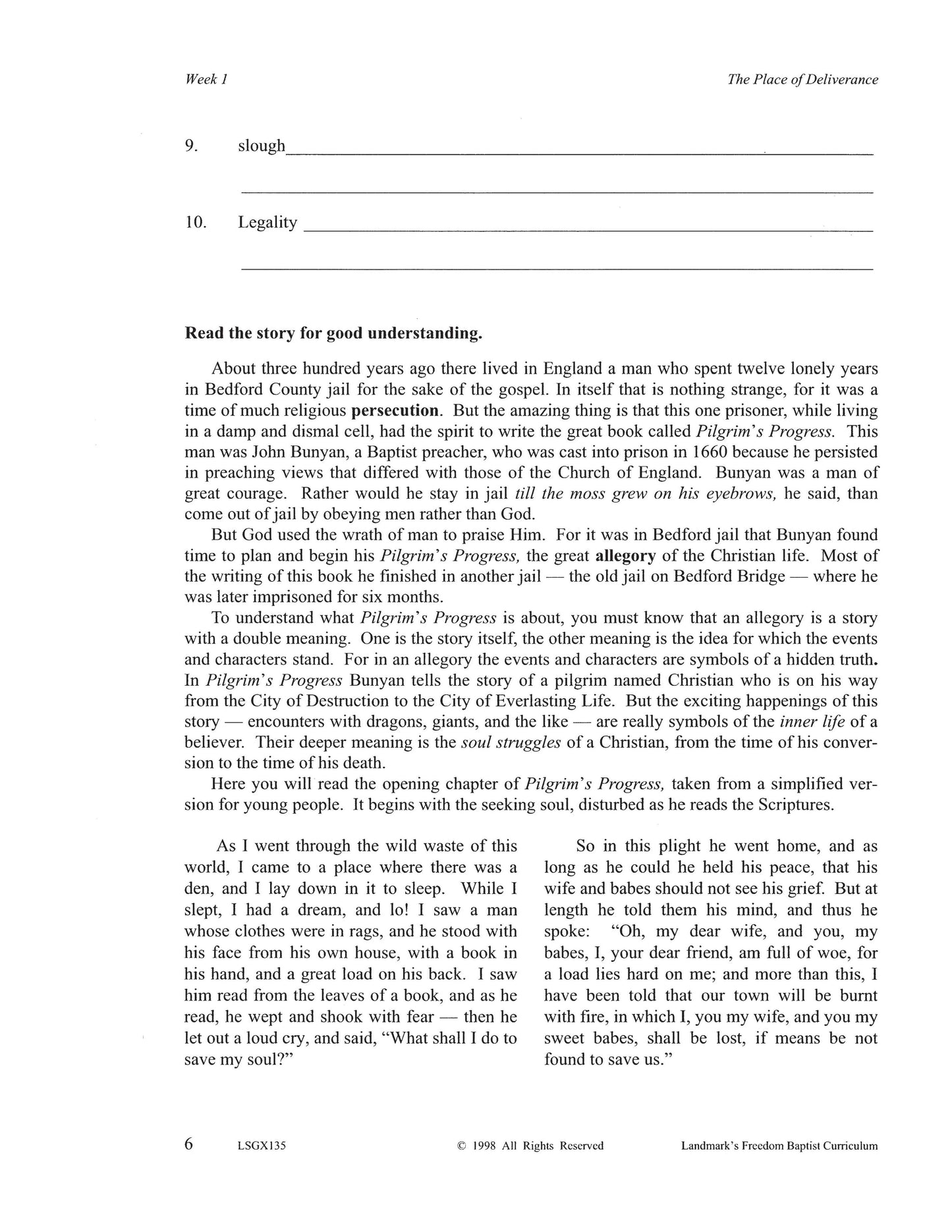 Literature Grade 07 - Character-Building Stories and Legends