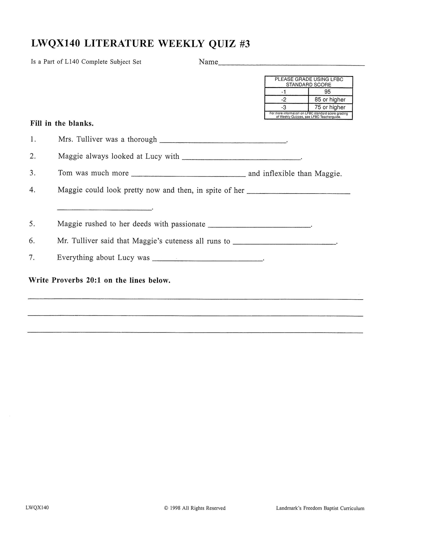 Literature Grade 08 - Character-Building Biographies