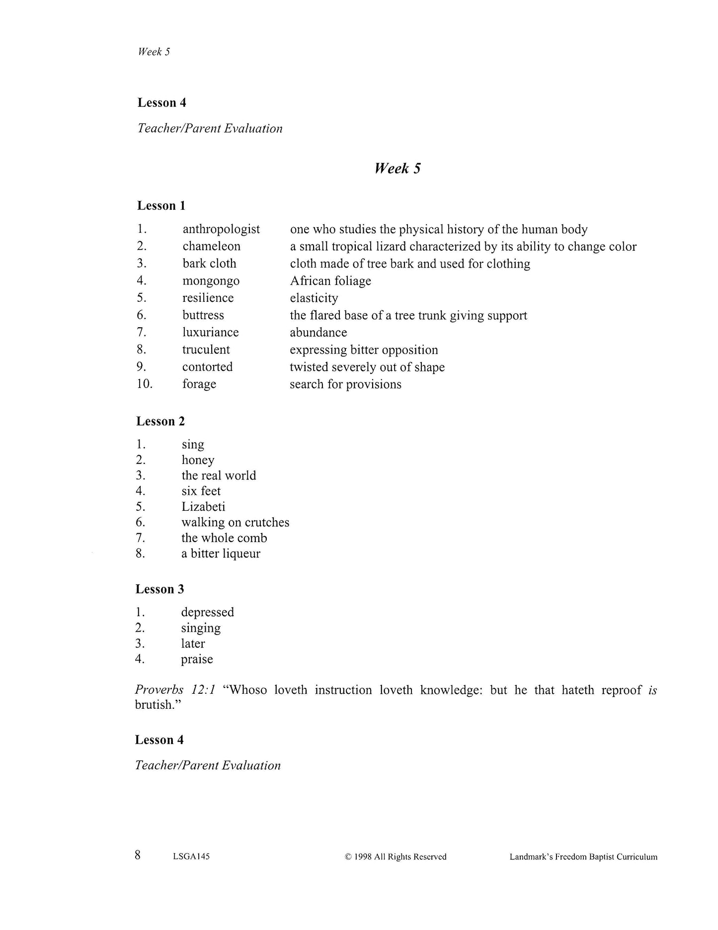 Literature Grade 09 - Character-Building Favorites (ELECTIVE)