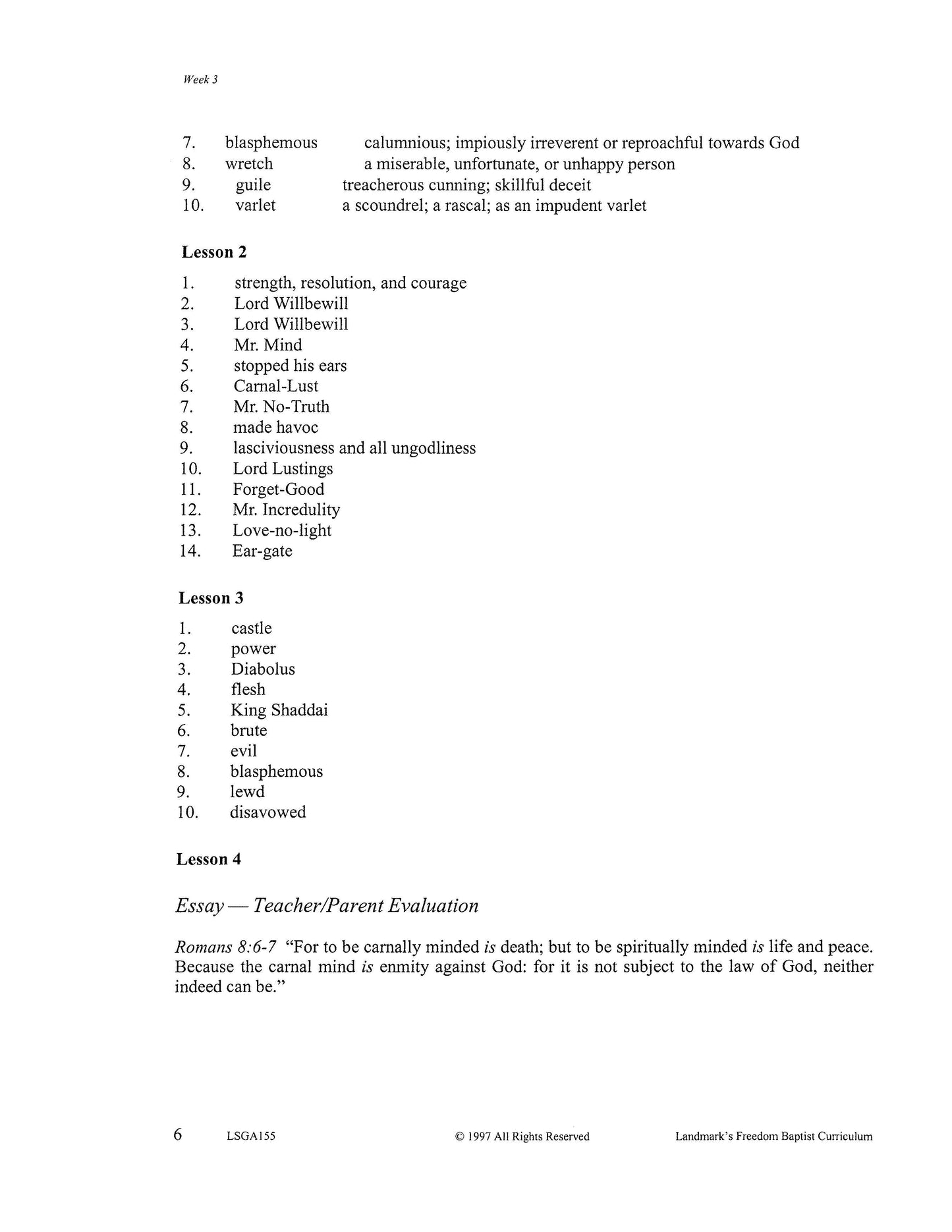 Literature Grade 11 - John Bunyan's The Holy War   (ELECTIVE)