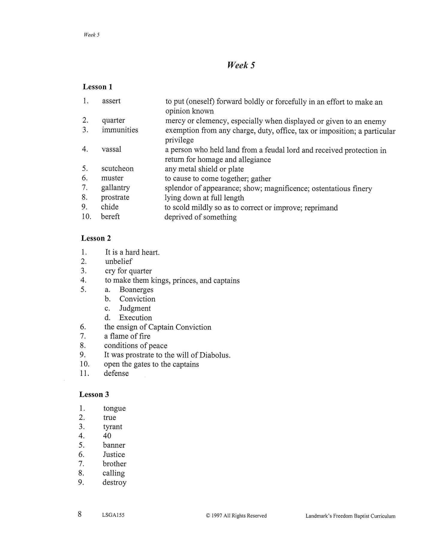 Literature Grade 11 - John Bunyan's The Holy War   (ELECTIVE)