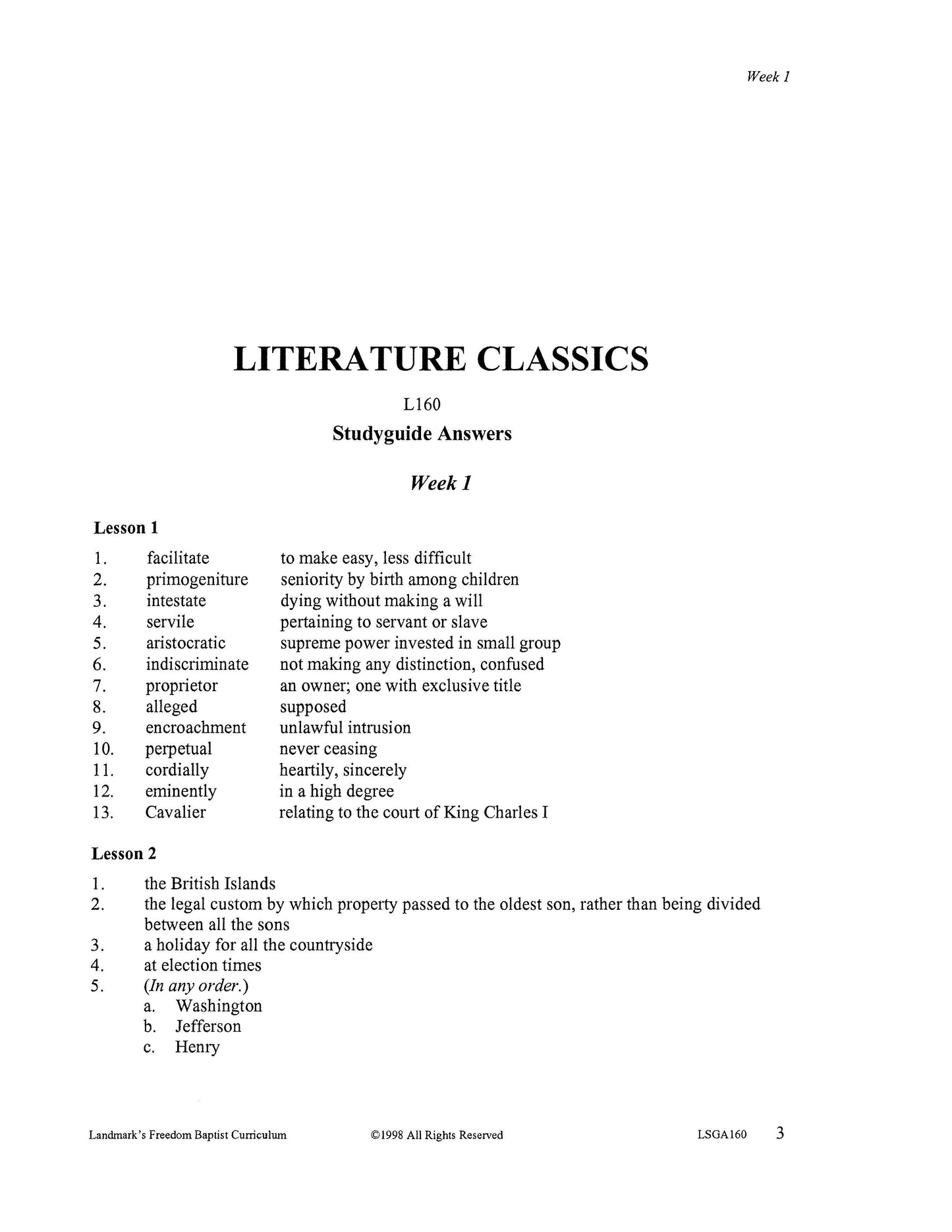 Literature Grade 12 - Literature Classics (ELECTIVE)