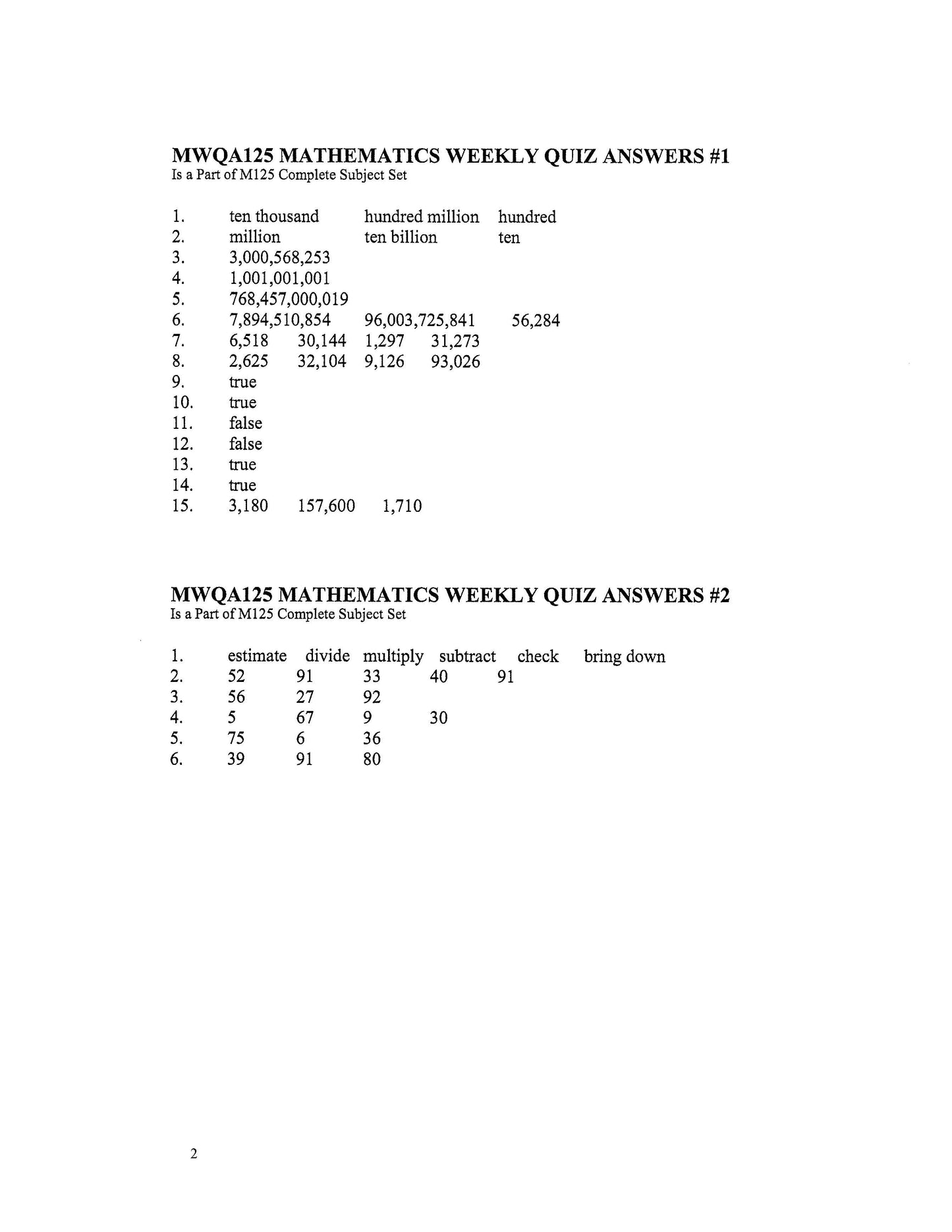Math Grade 05